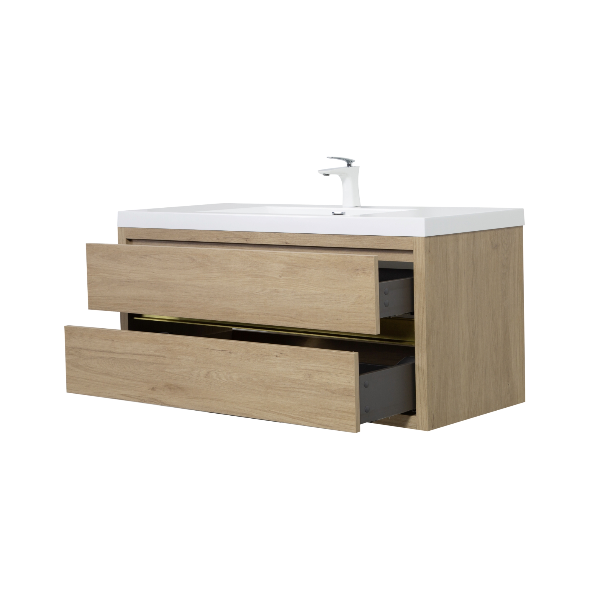 48-inch Floating Bathroom Vanity with Sink Wall-Mounted Bathroom Cabinet