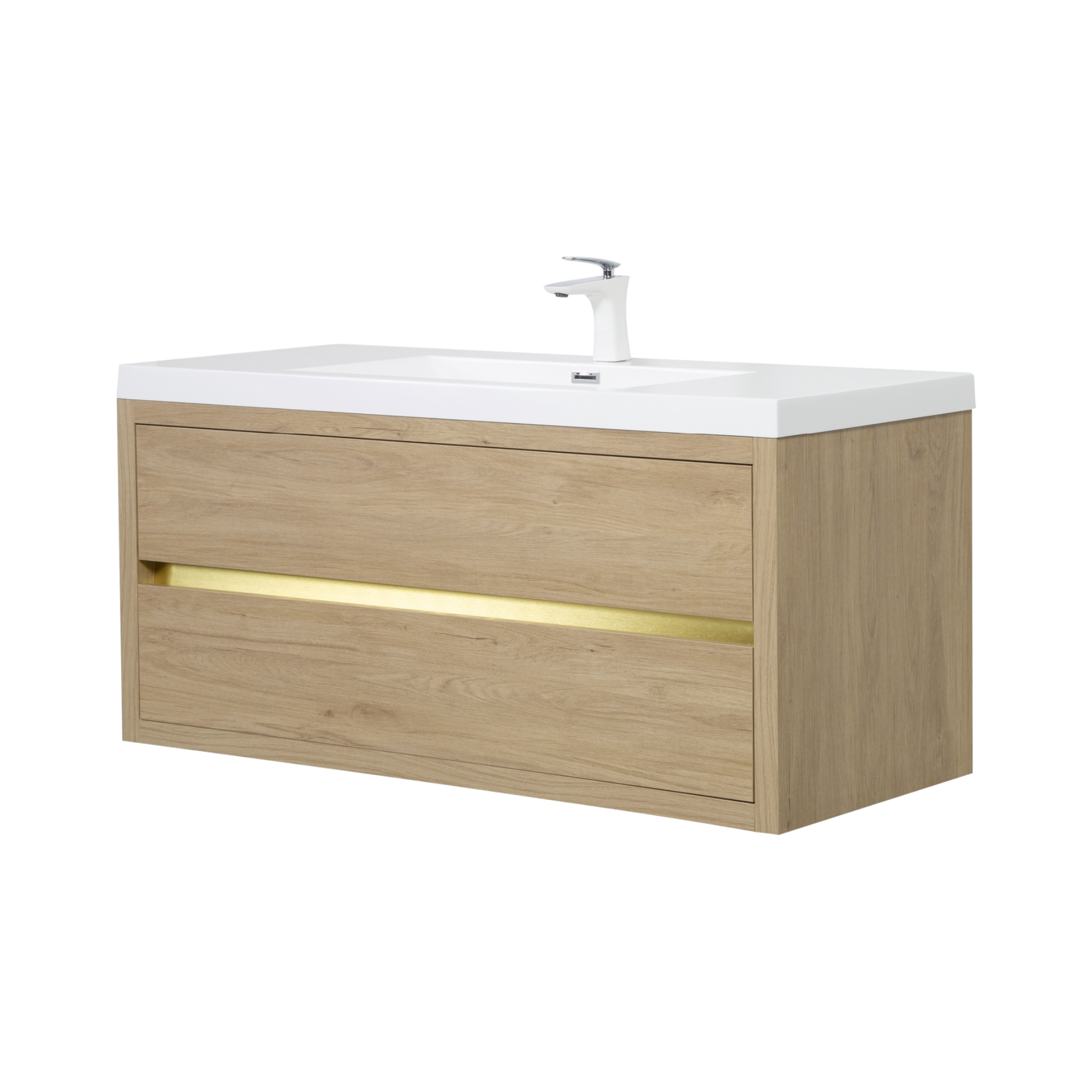 48-inch Floating Bathroom Vanity with Sink Wall-Mounted Bathroom Cabinet