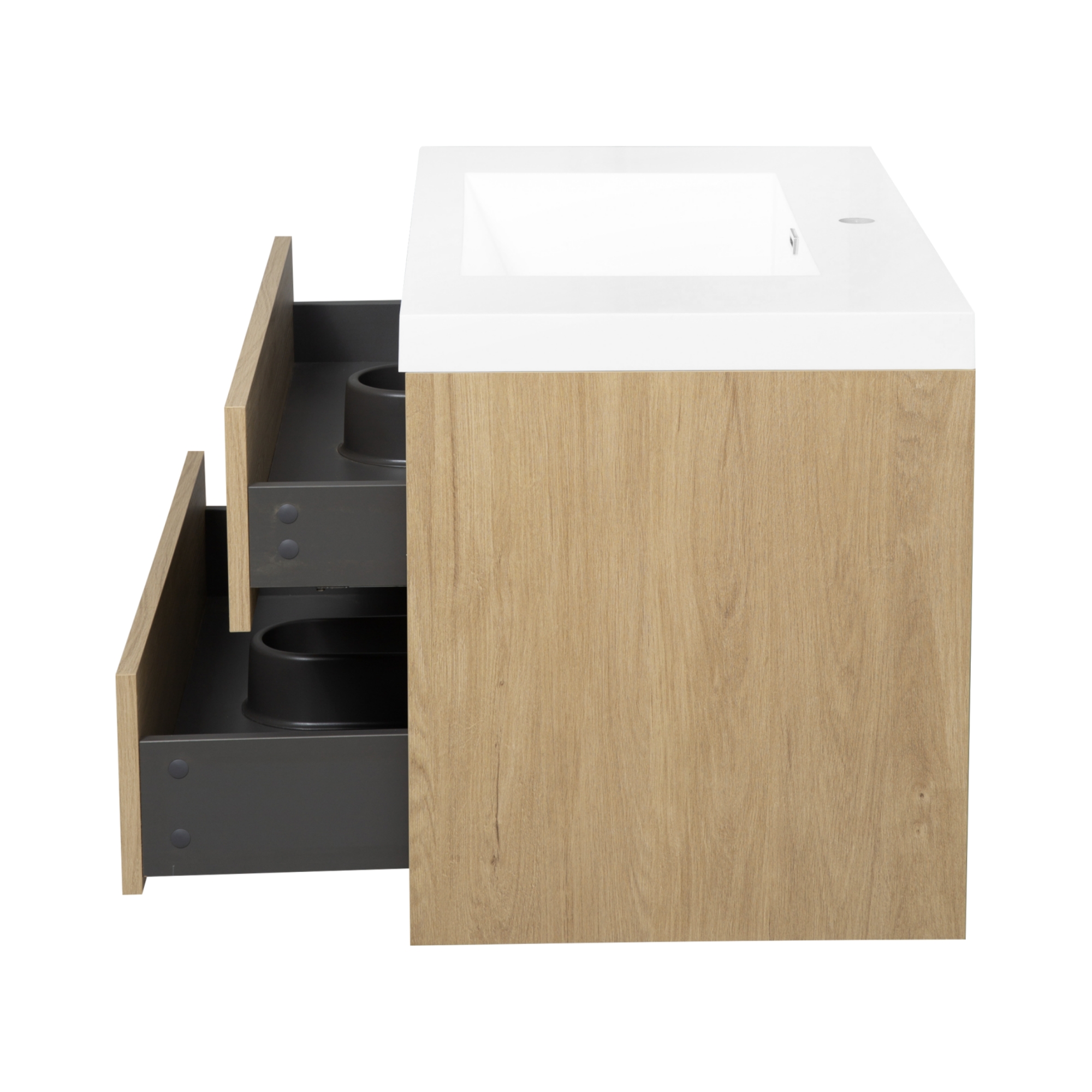 48-inch Floating Bathroom Vanity with Sink Wall-Mounted Bathroom Cabinet