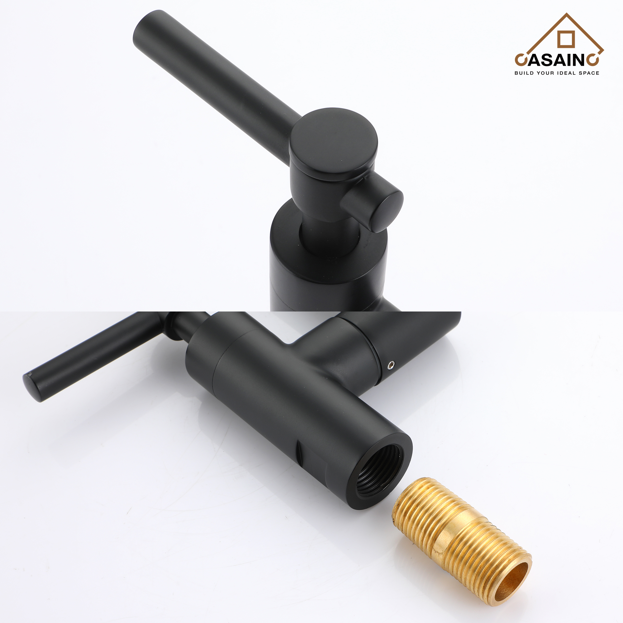 Stainless Steel Folding 2-Handle Switch Head Wall Mounted Pot Filler Kitchen Faucet