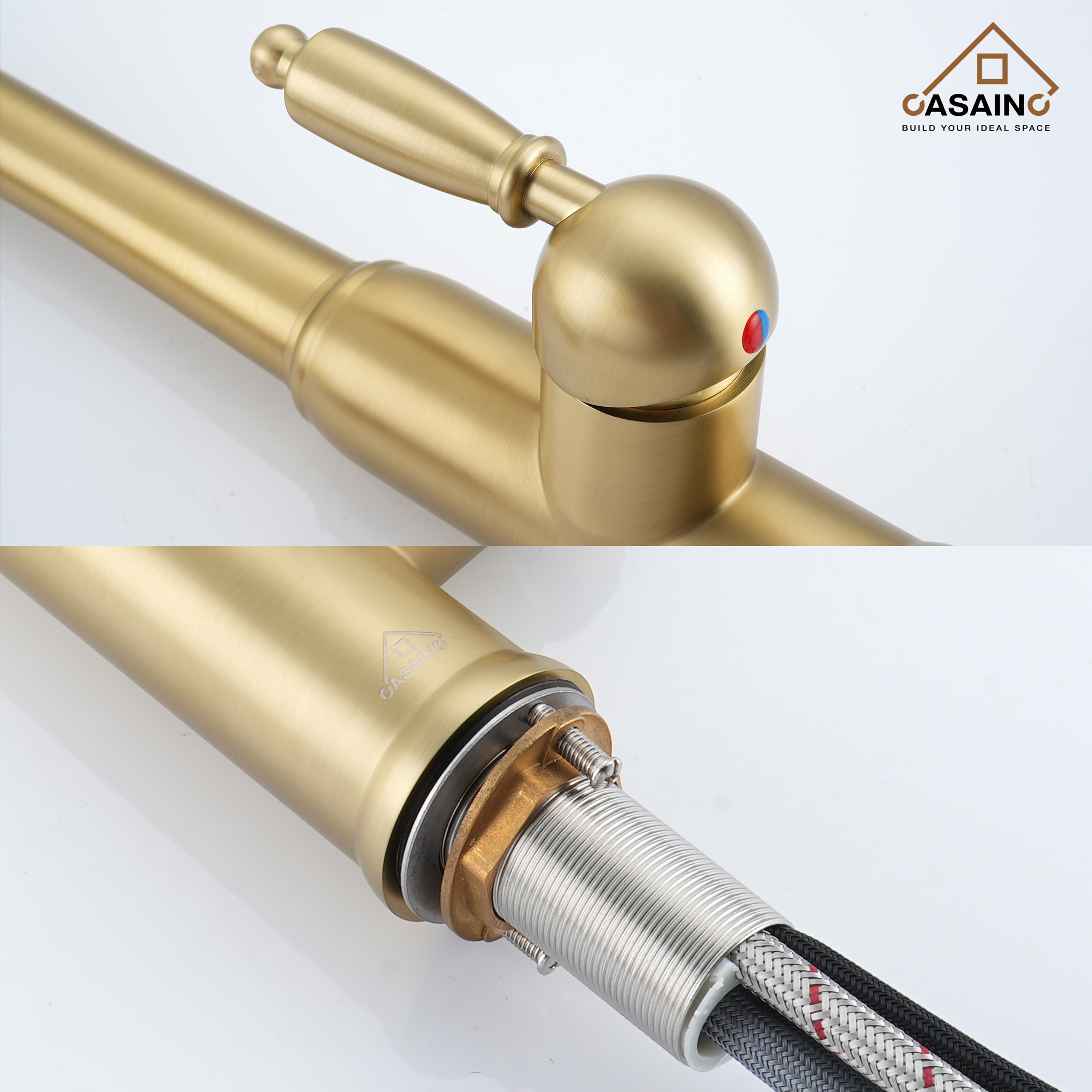 Casainc Single-Handle Kitchen Faucet with  Pull-Out Sprayer