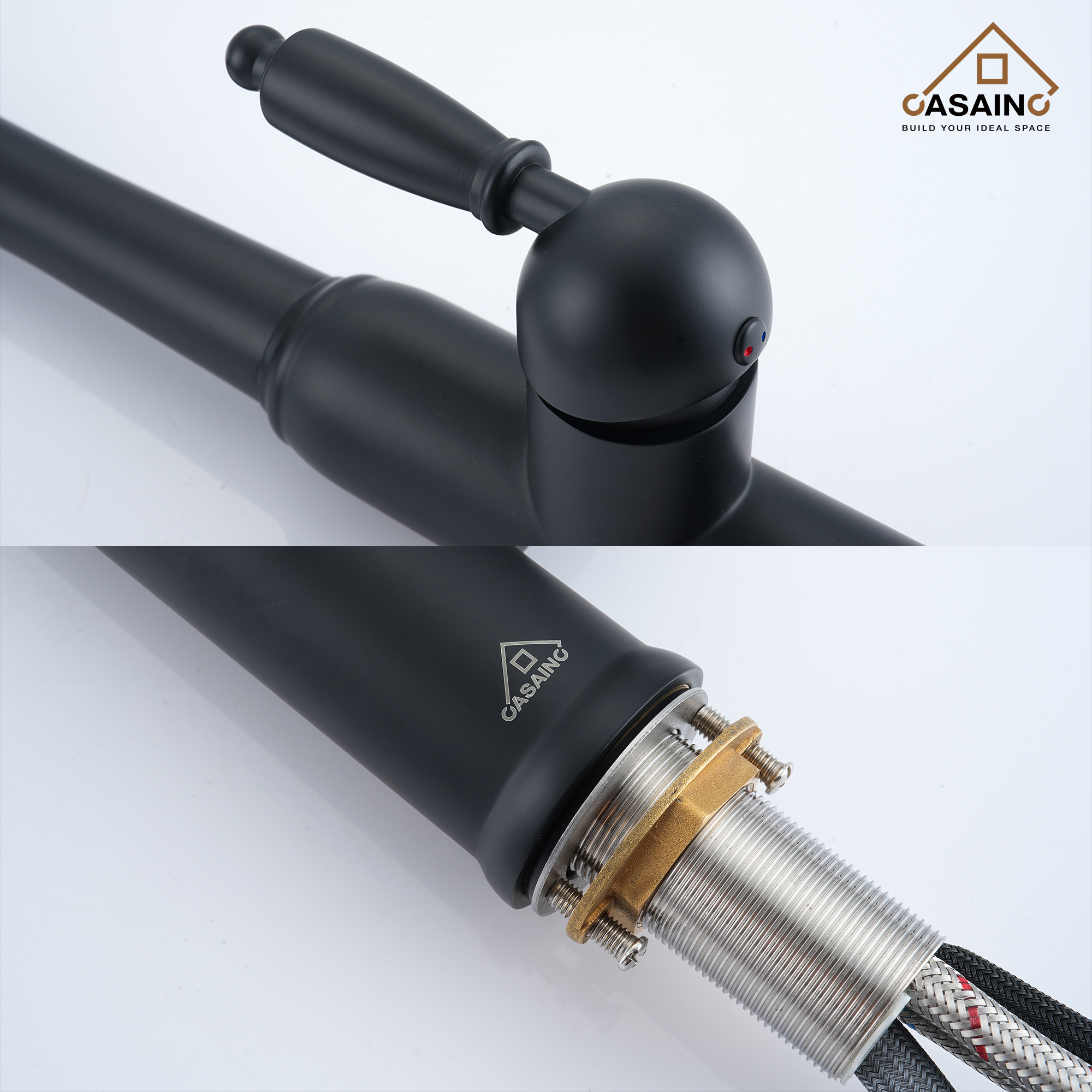 Casainc Single-Handle Kitchen Faucet with  Pull-Out Sprayer