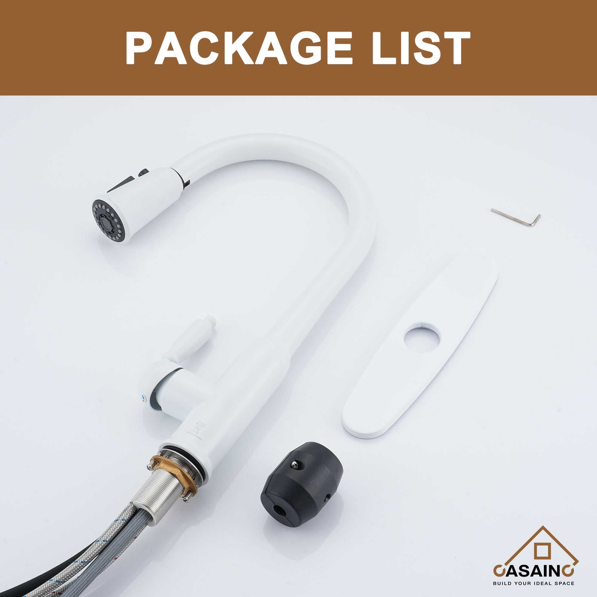 Casainc Single-Handle Kitchen Faucet with  Pull-Out Sprayer