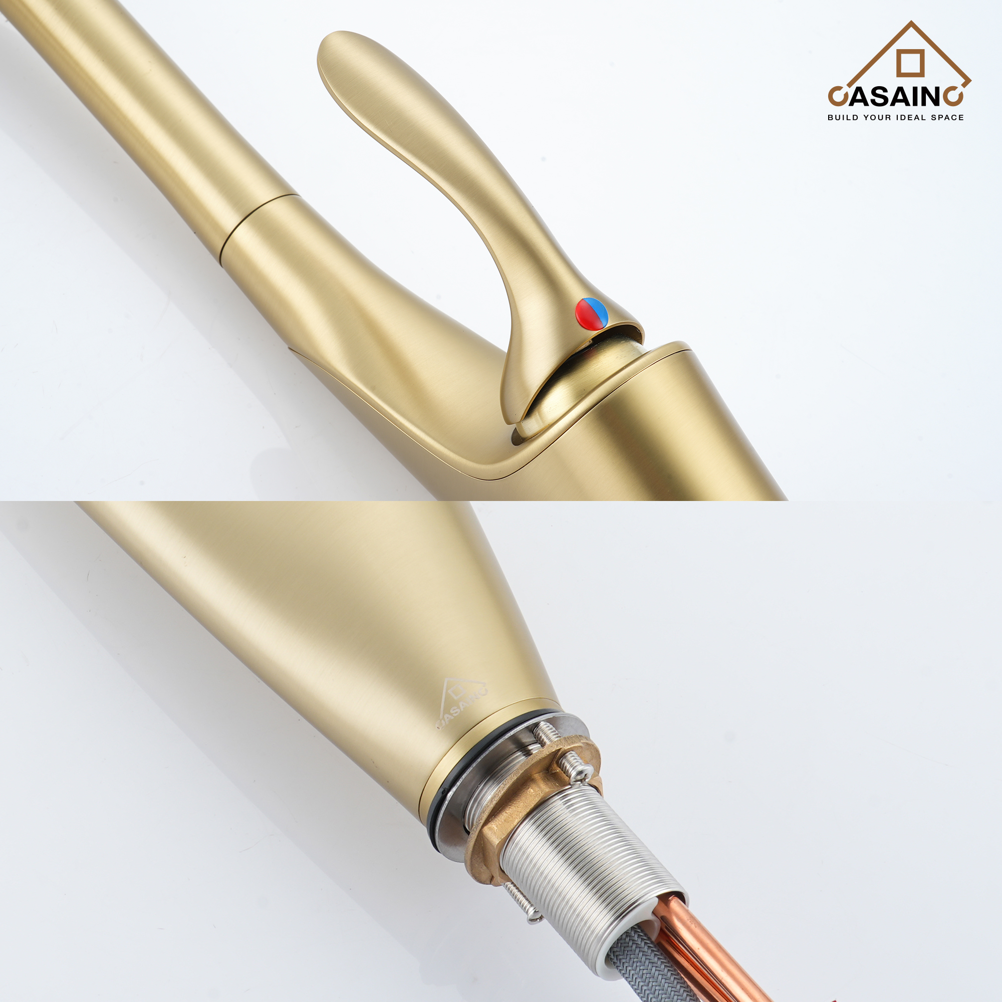 CASAINC Single-Handle Kitchen Faucet with  Pull-Out Sprayer