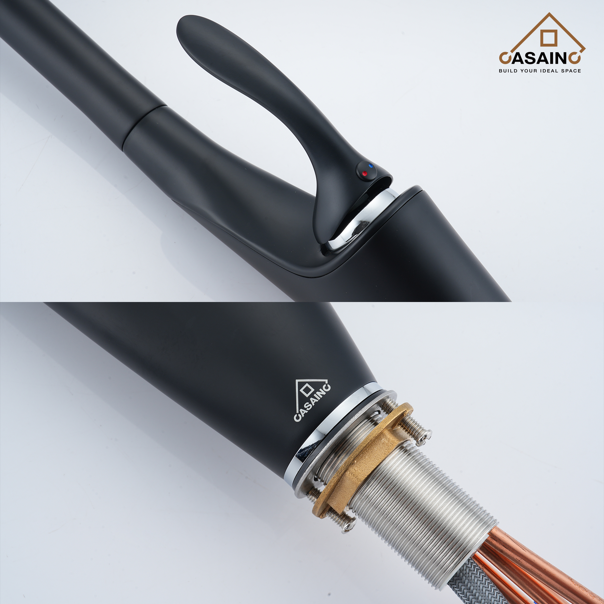 CASAINC Single-Handle Kitchen Faucet with  Pull-Out Sprayer