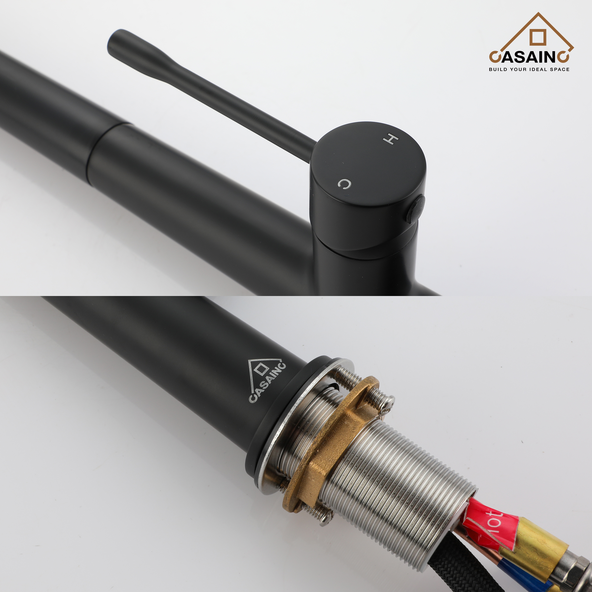 CASAINC Single-Handle Kitchen Faucet with  Pull-Out Sprayer