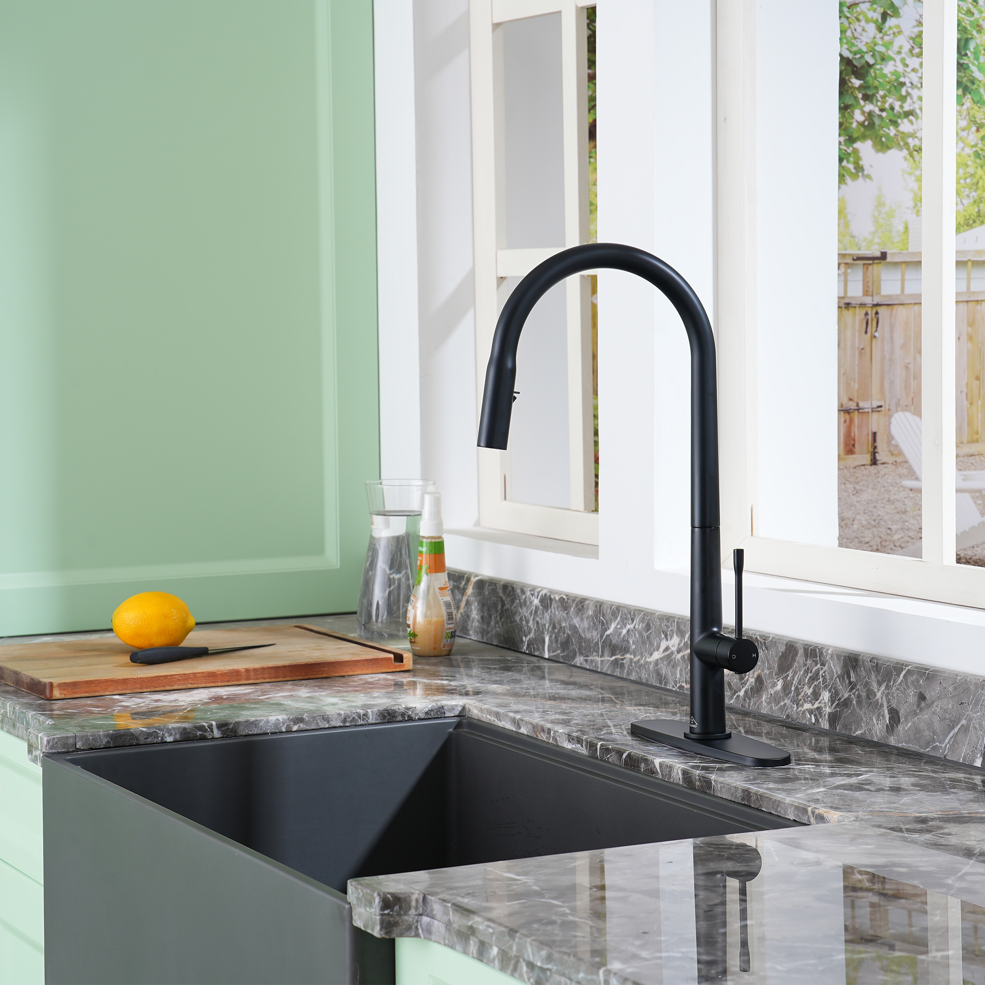 CASAINC Single-Handle Kitchen Faucet with  Pull-Out Sprayer