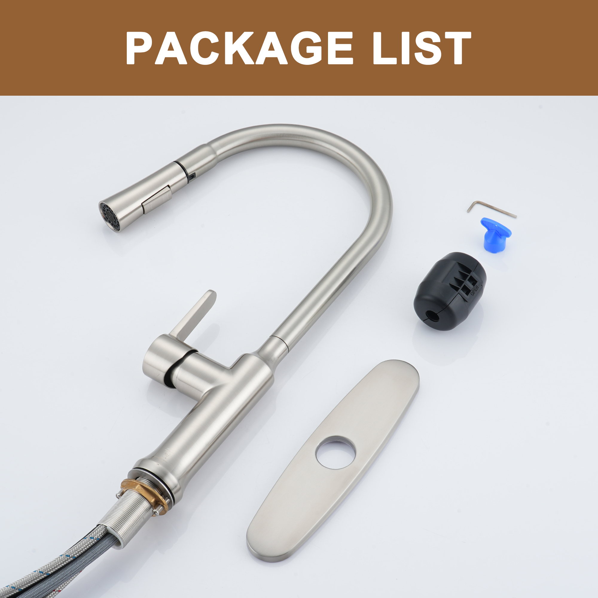 CASAINC Single-Handle Kitchen Faucet with  Pull-Out Sprayer