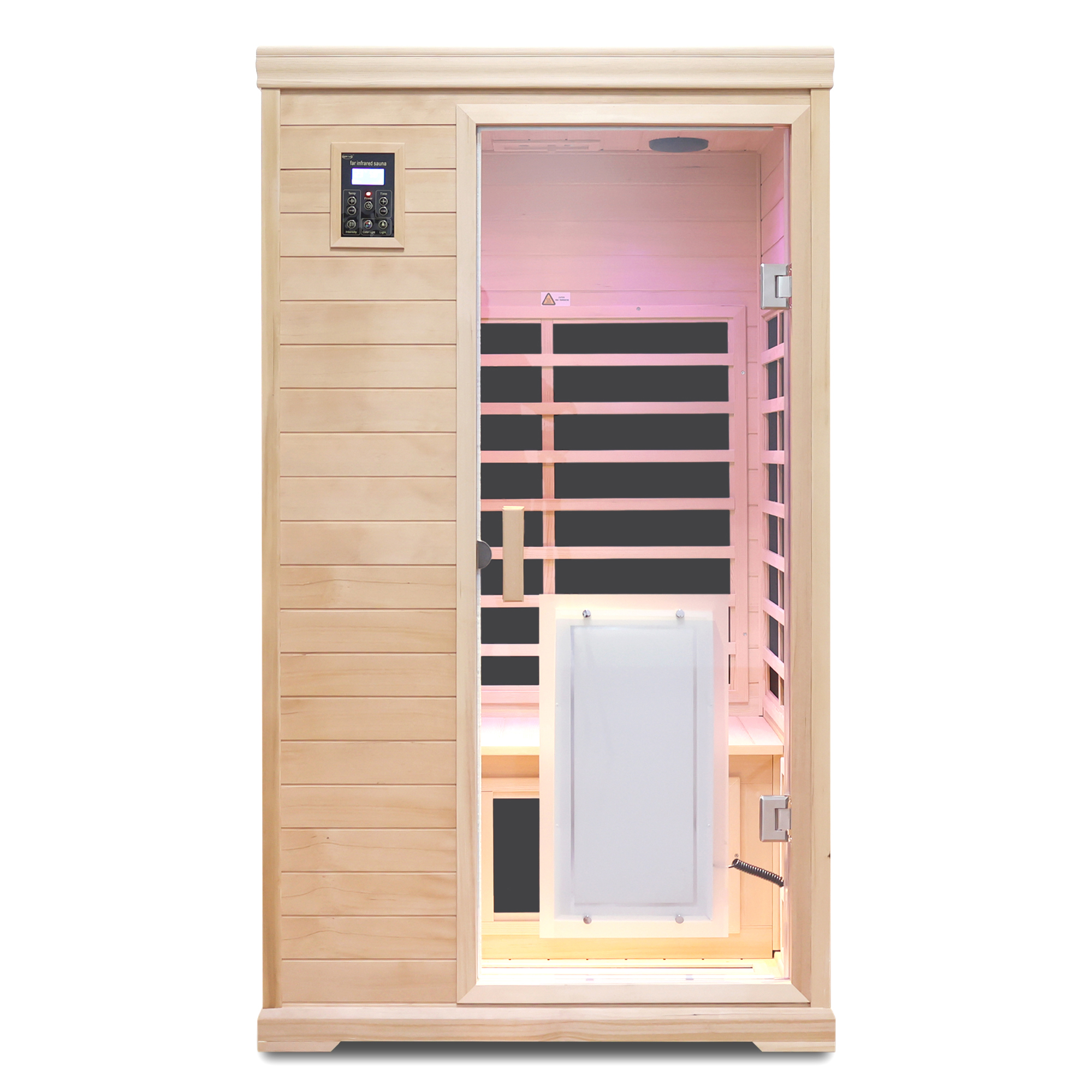 Two Person Far Infrared Hemlock Indoor Sauna Room with Bluetooth & LED Lighting