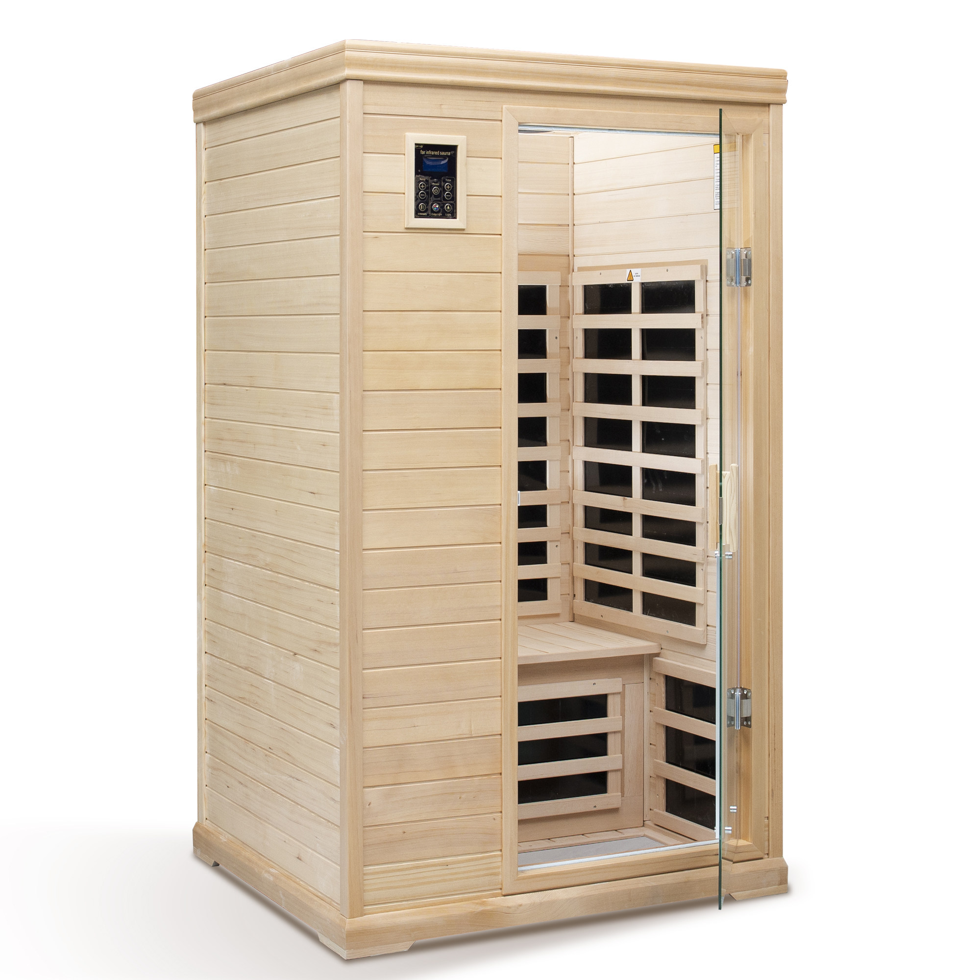 Two Person Far Infrared Hemlock Indoor Sauna Room with Bluetooth & LED Lighting