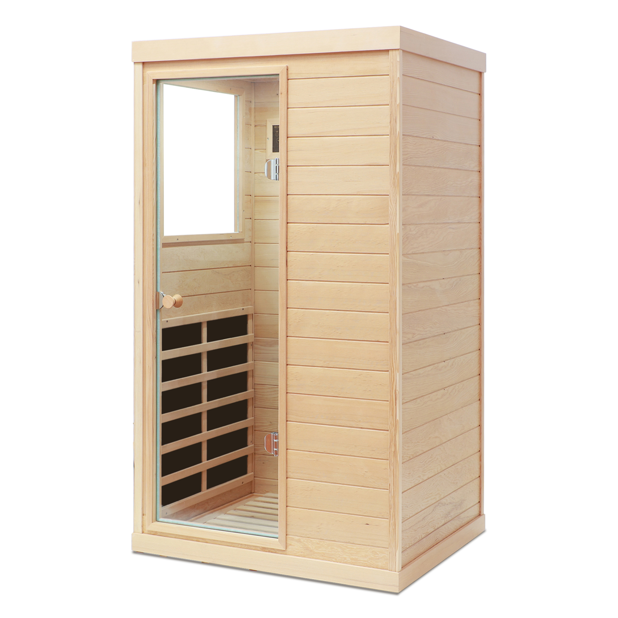 Mini 1-Person Far Infrared Indoor Sauna with Bluetooth Audio & Touch Control