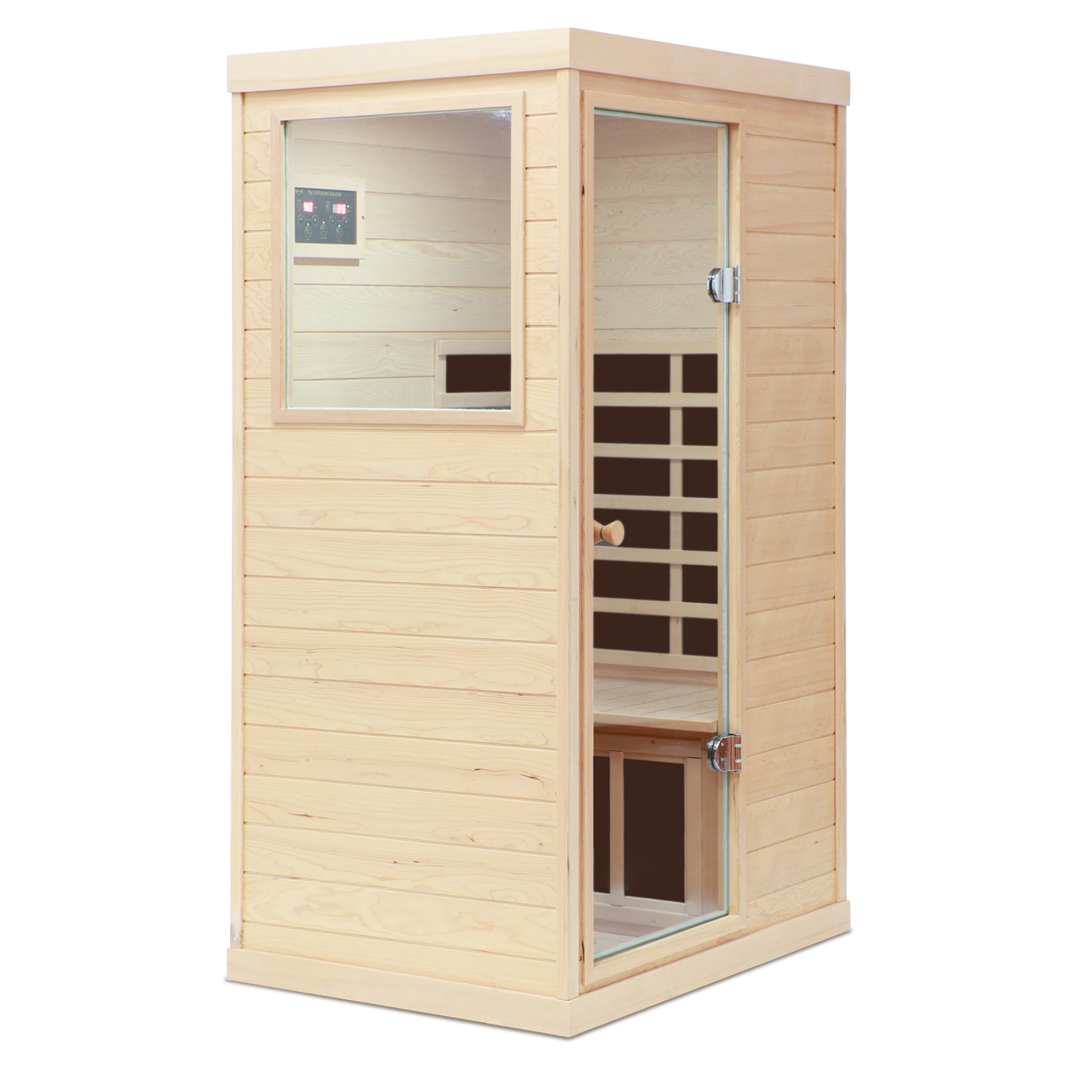 Mini 1-Person Far Infrared Indoor Sauna with Bluetooth Audio & Touch Control