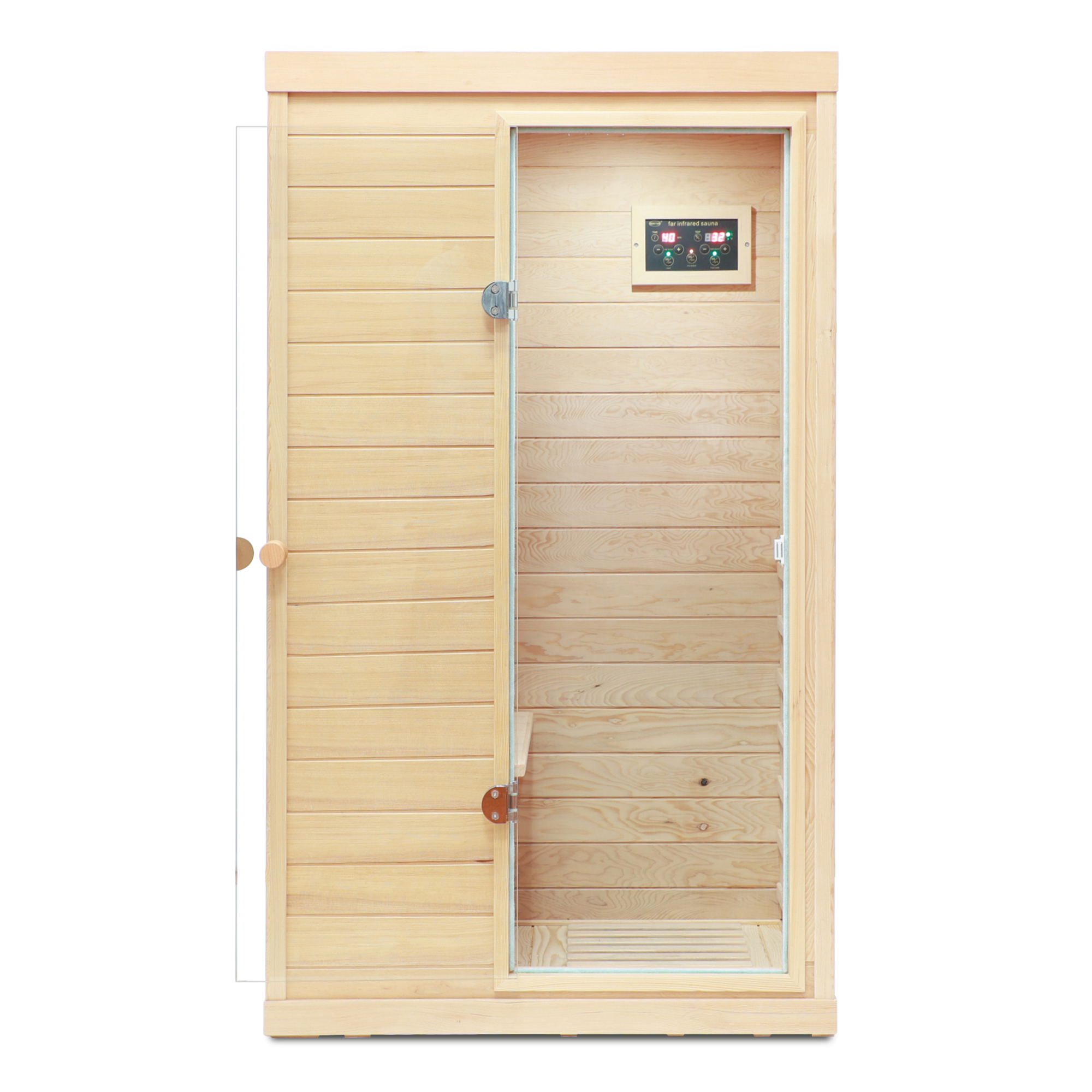 Mini 1-Person Far Infrared Indoor Sauna with Bluetooth Audio & Touch Control