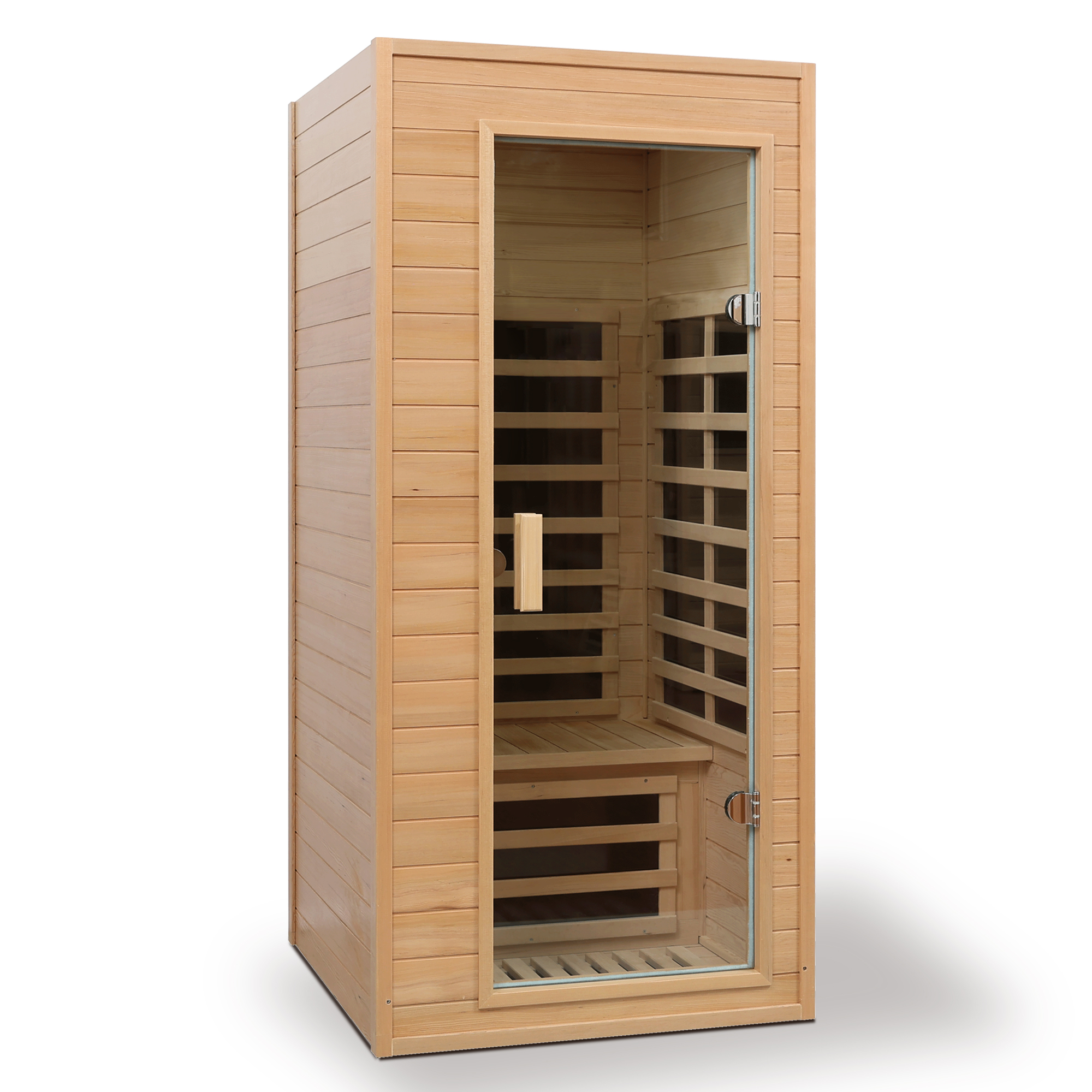 One Person Hemlock Far Infrared Indoor Sauna with Bluetooth & LCD Control