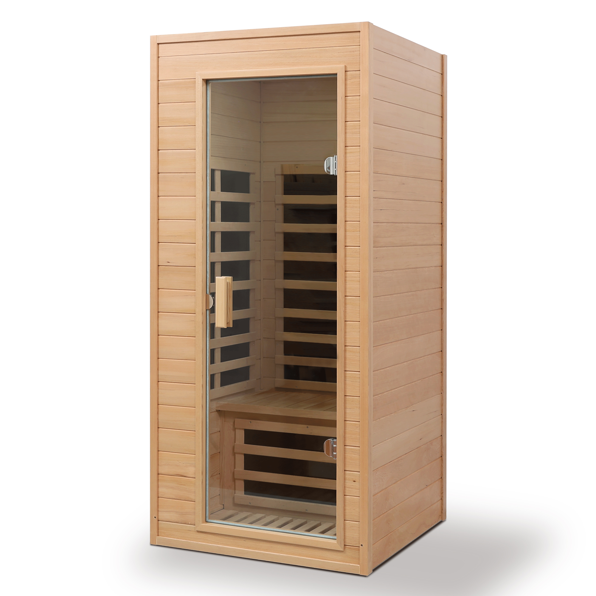 One Person Hemlock Far Infrared Indoor Sauna with Bluetooth & LCD Control