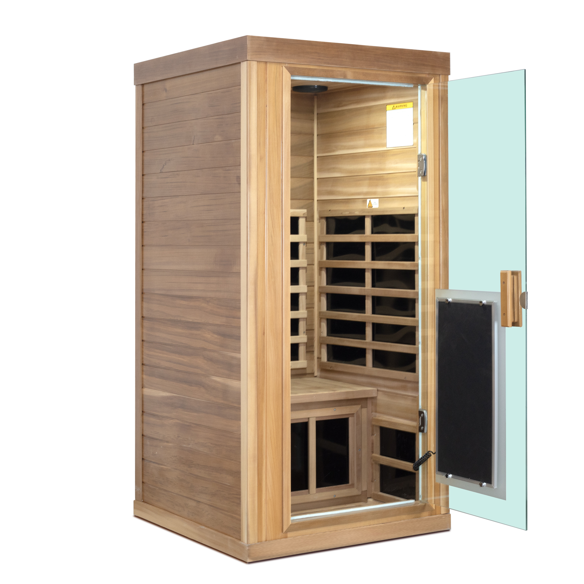 One-Person Far Infrared Red Cedar Indoor Sauna with 8 Heating Panels
