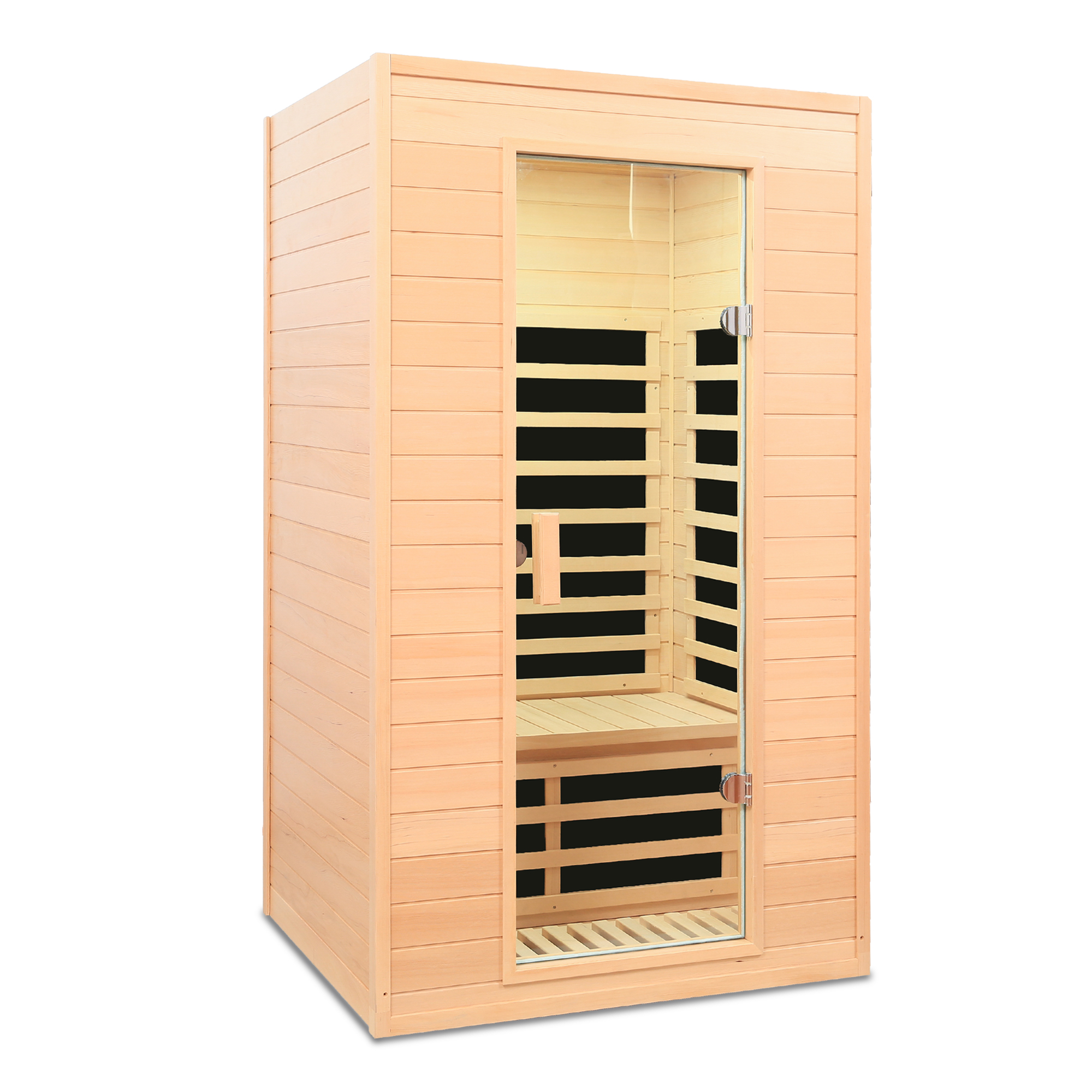 Two-Person Far Infrared Hemlock Home Sauna with 5 Heating Panels