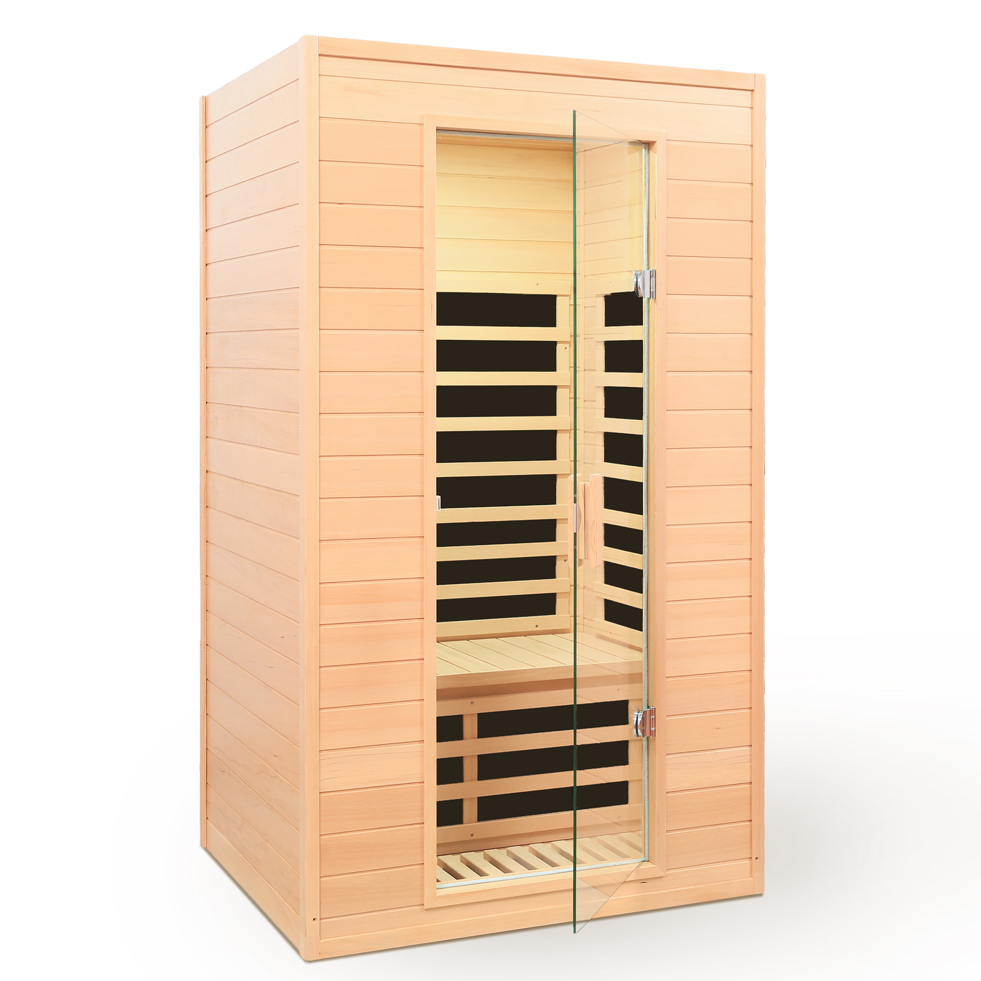 Two-Person Far Infrared Hemlock Home Sauna with 5 Heating Panels