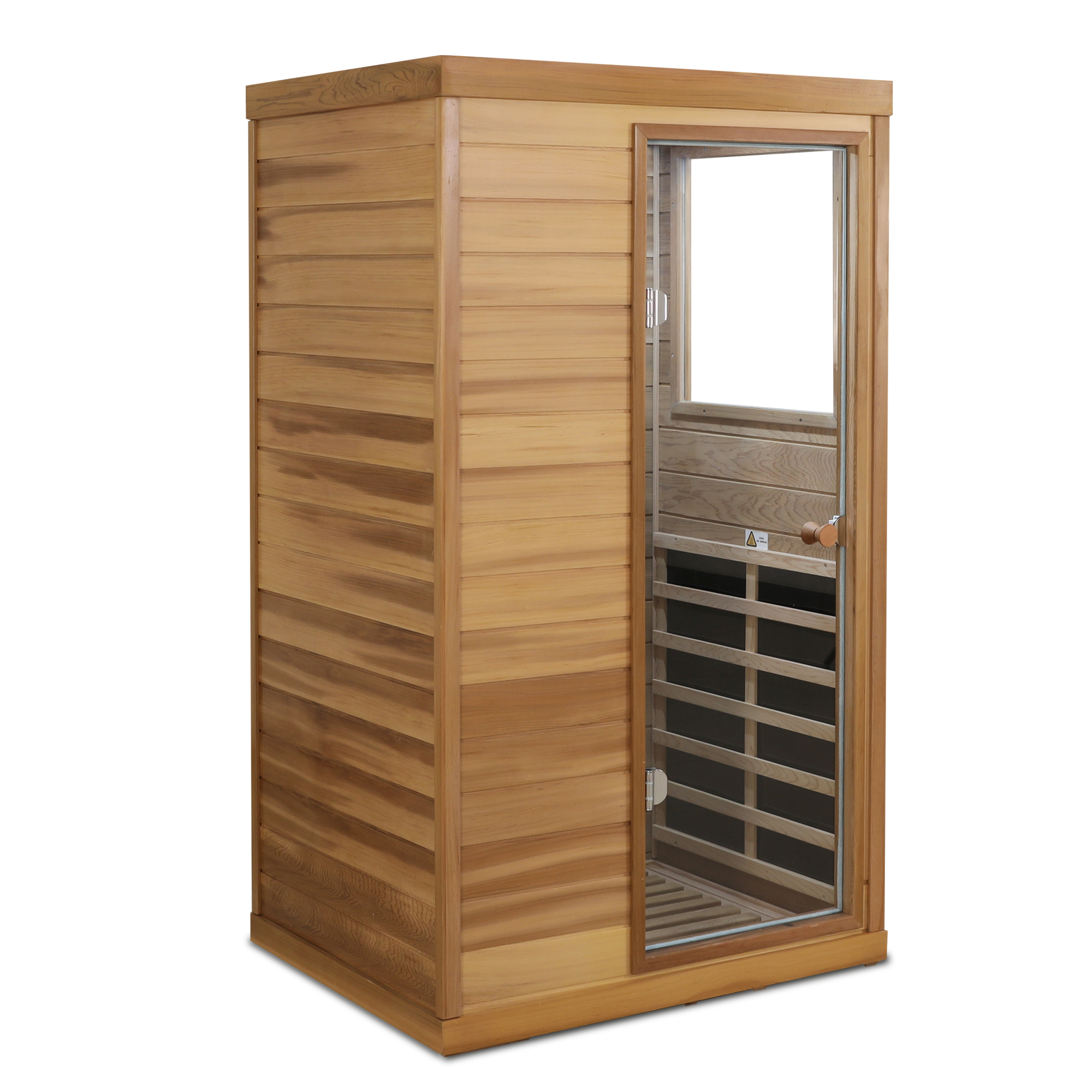 Mini 1-Person Far Infrared Red Cedar Sauna with LCD Control & Bluetooth