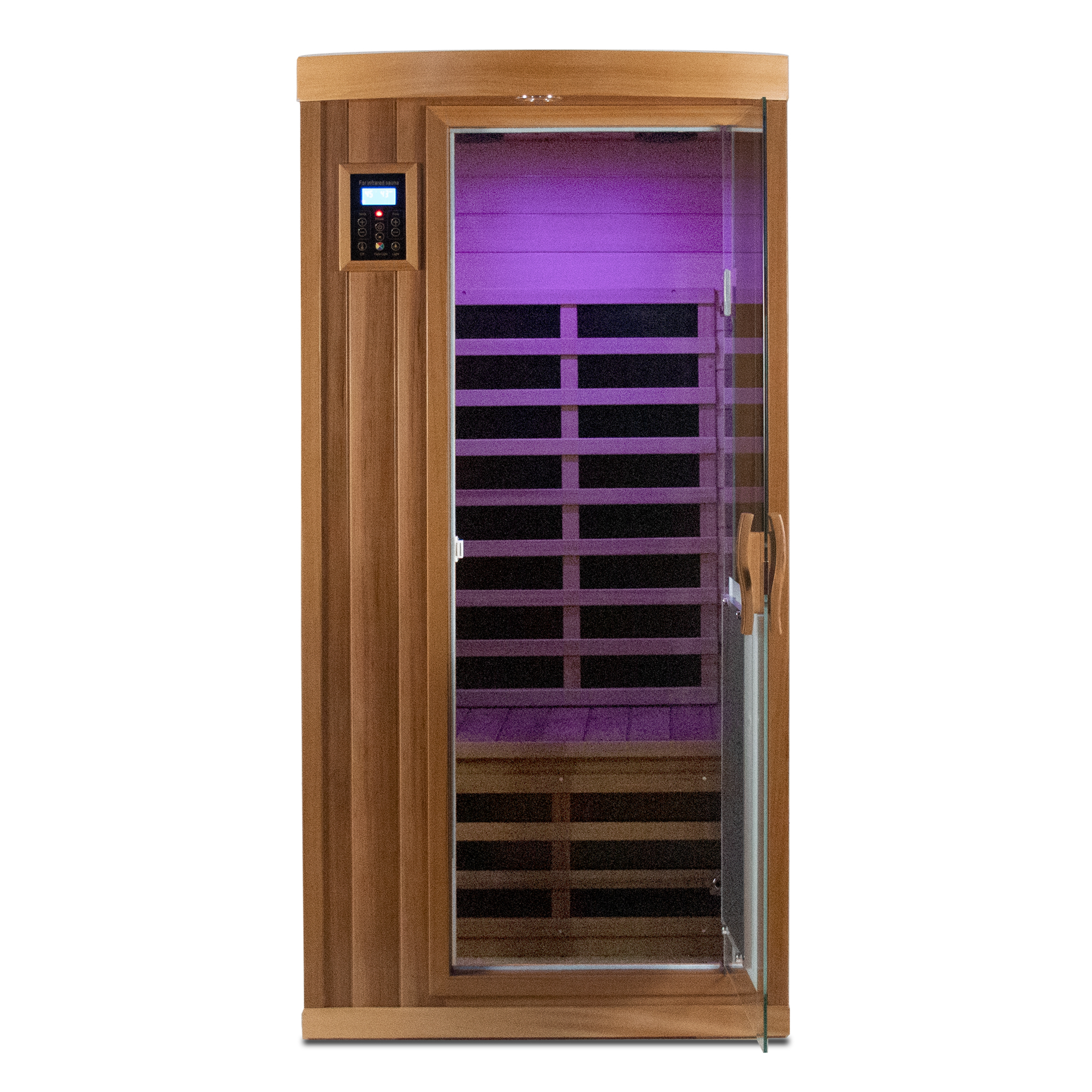 1-Person Low EMF Luxury Sauna Room Far Infrared Sauna in Red Cedar