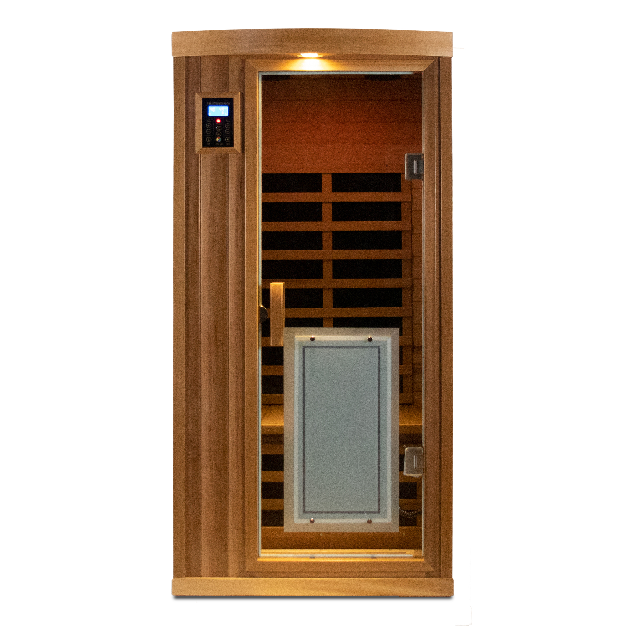 1-Person Low EMF Luxury Sauna Room Far Infrared Sauna in Red Cedar