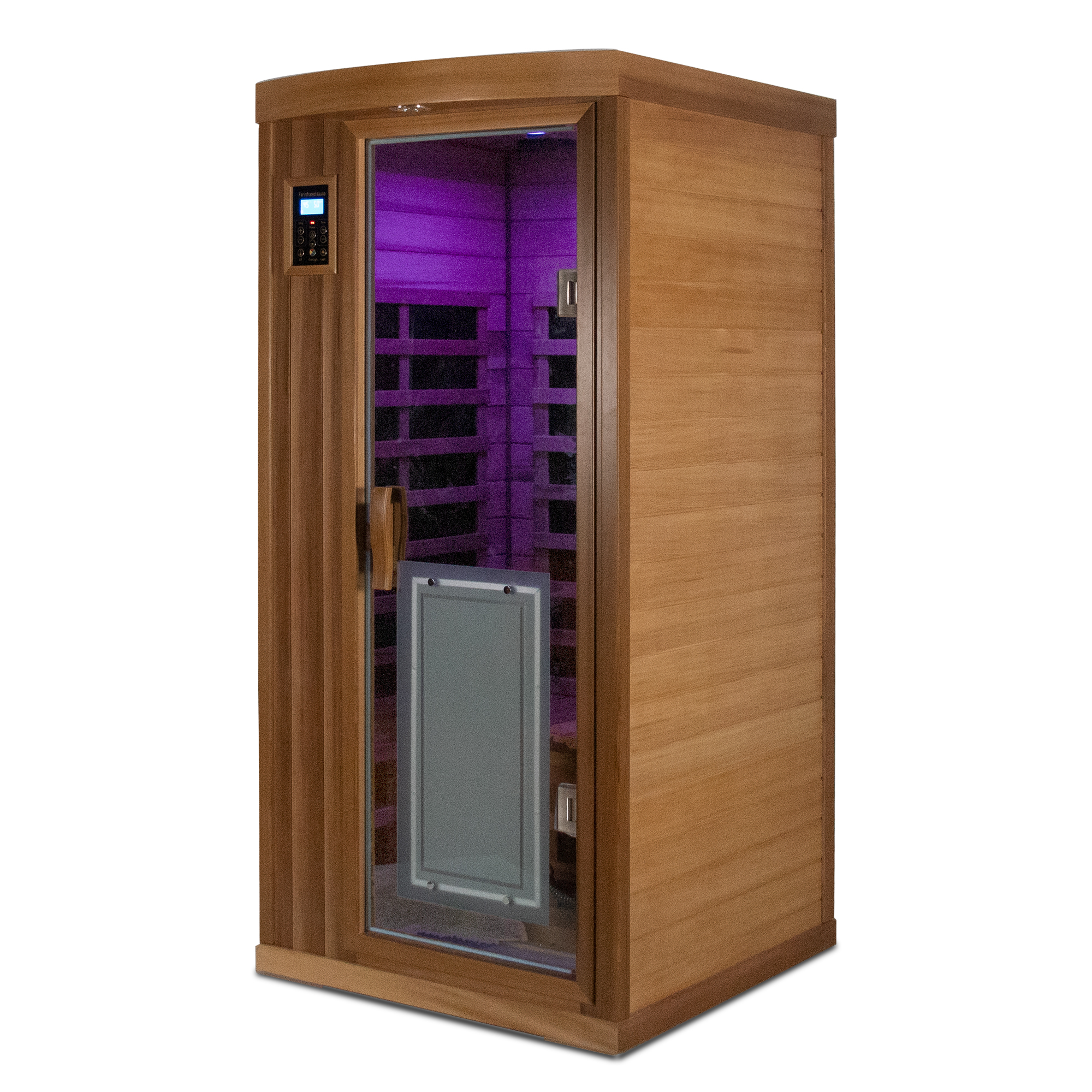 1-Person Low EMF Luxury Sauna Room Far Infrared Sauna in Red Cedar