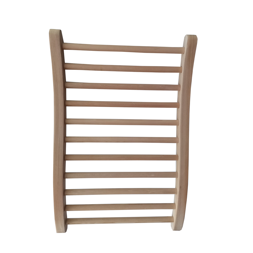 Hemlock Sauna Backrest Ergonomic Wooden Lumbar Support with Slatted Design