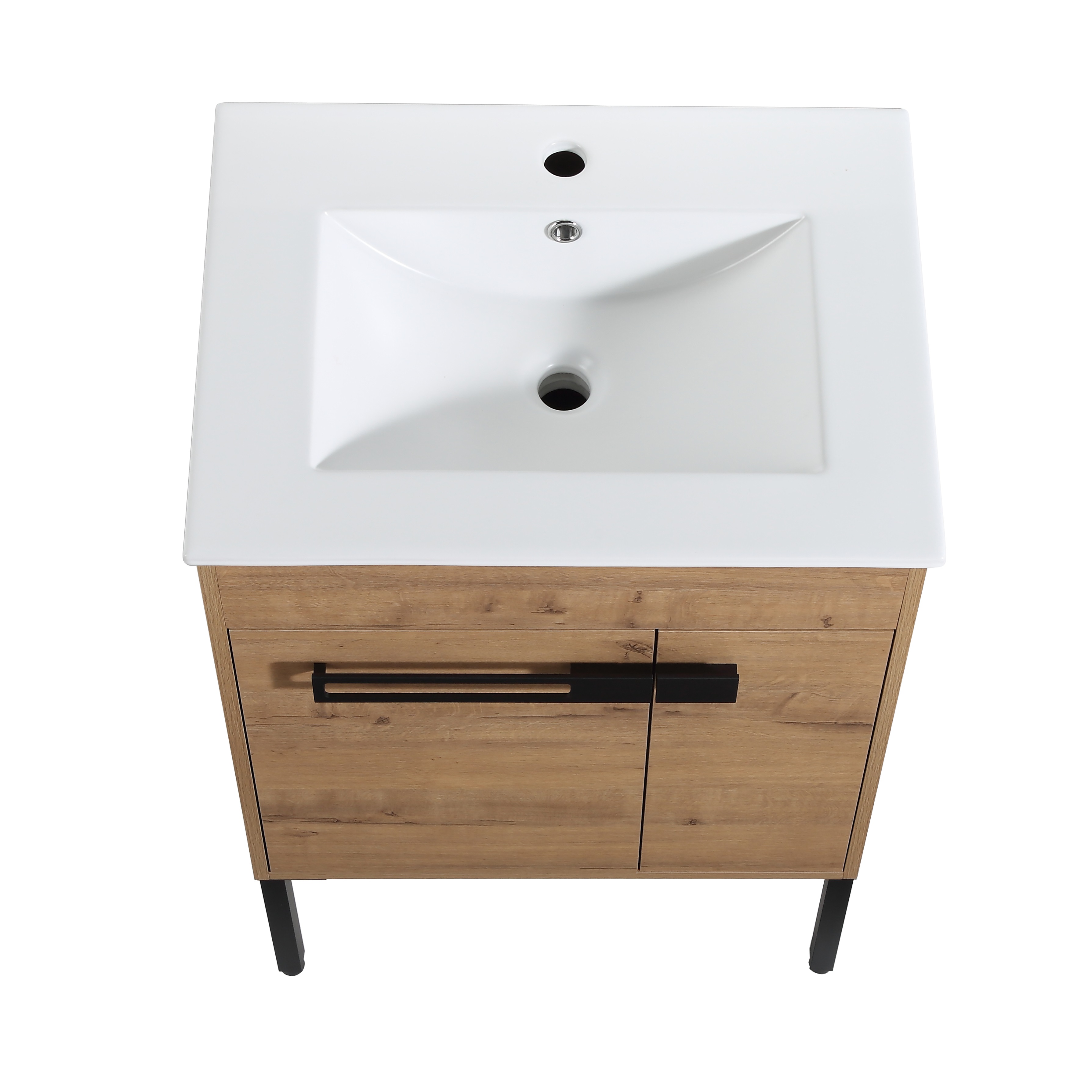 24"/30"/36" Freestanding Plywood Bathroom Vanity with Ceramic Sink
