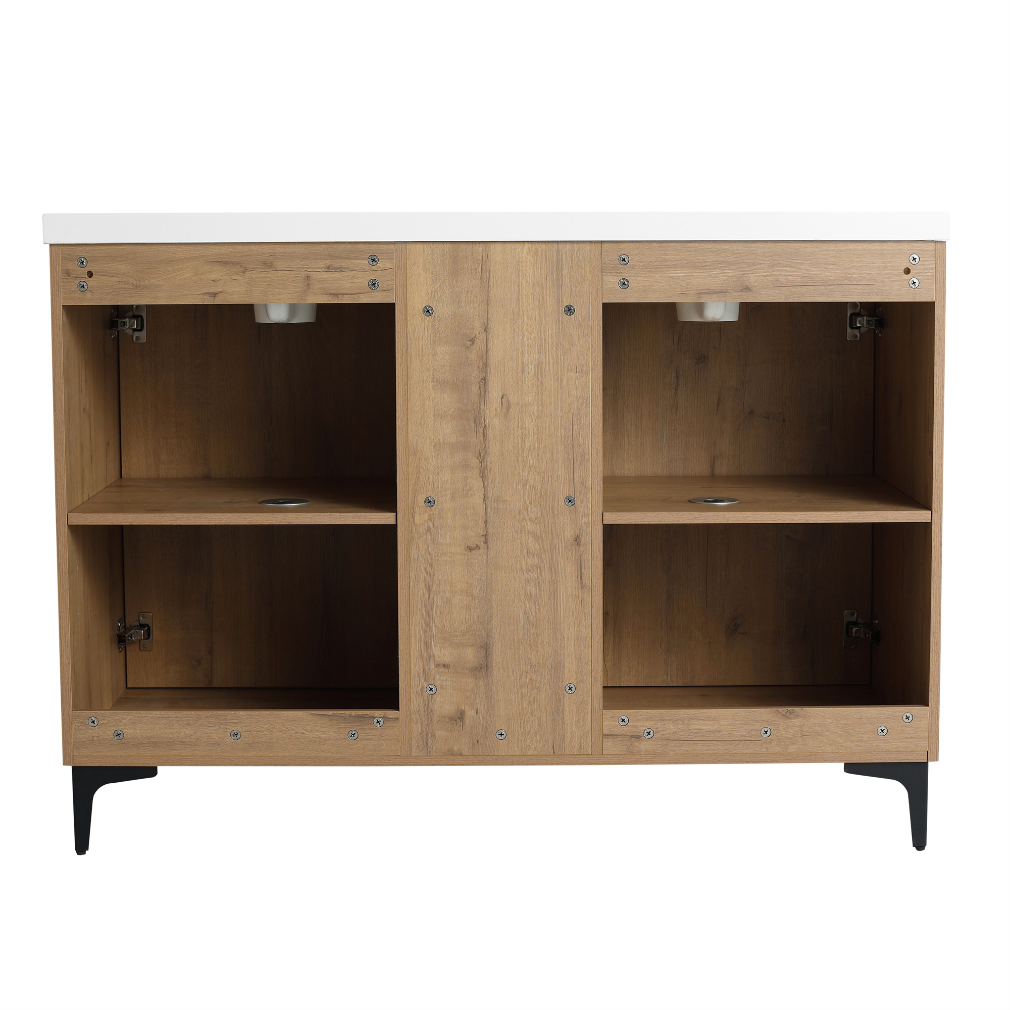 48-inch Freestanding Bathroom Vanity with With Double Resin Sink