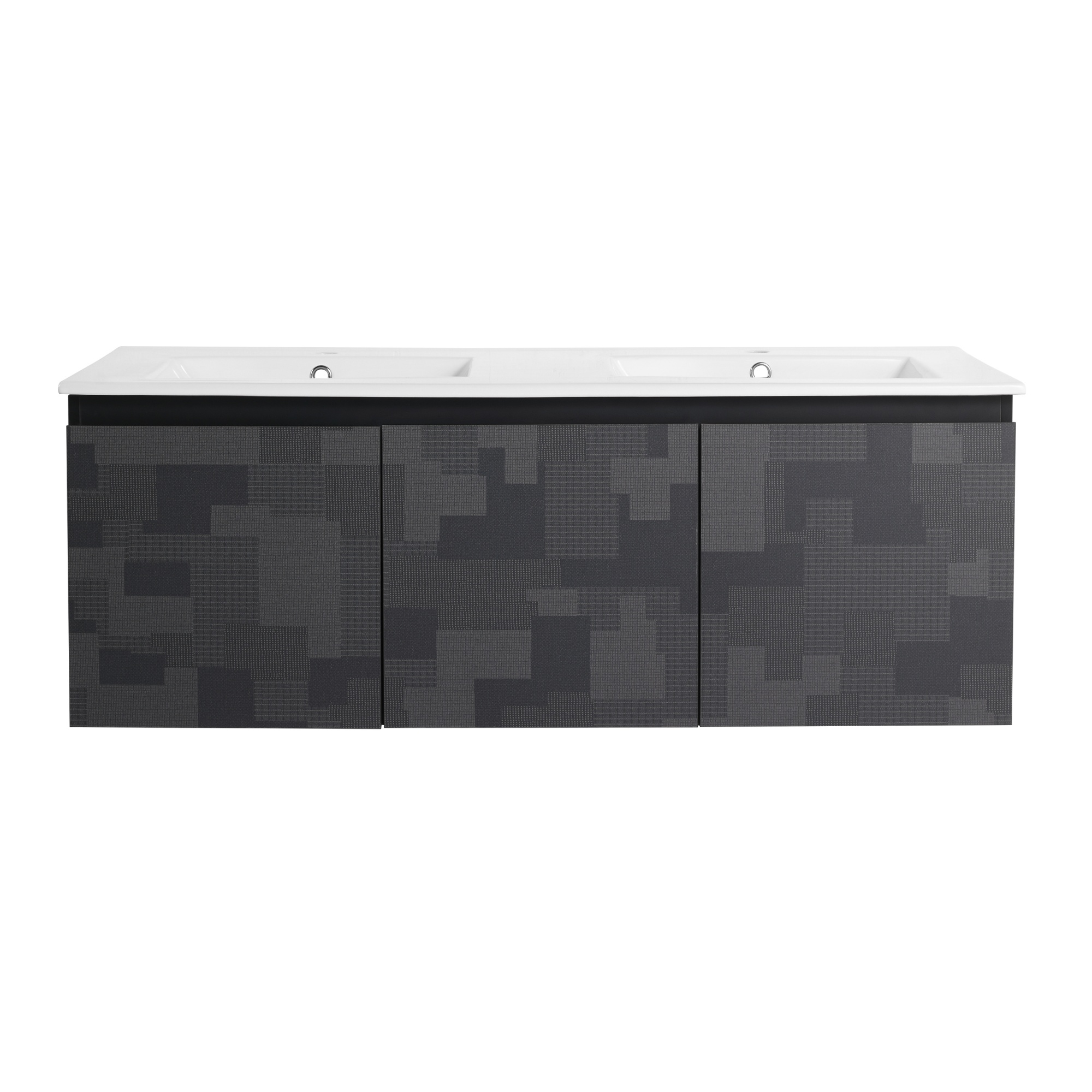 24/48 Inch Stylish Floating Wall-Mounted Bathroom Vanity with Ceramic Sink