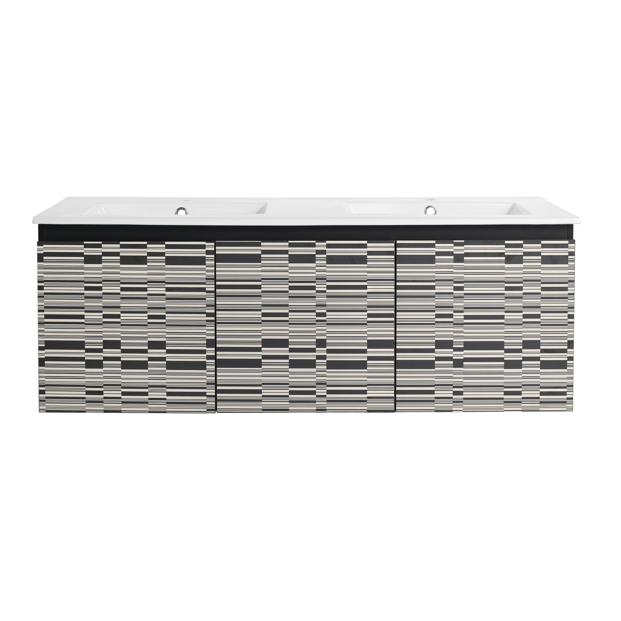 24/48 Inch Stylish Floating Wall-Mounted Bathroom Vanity with Ceramic Sink