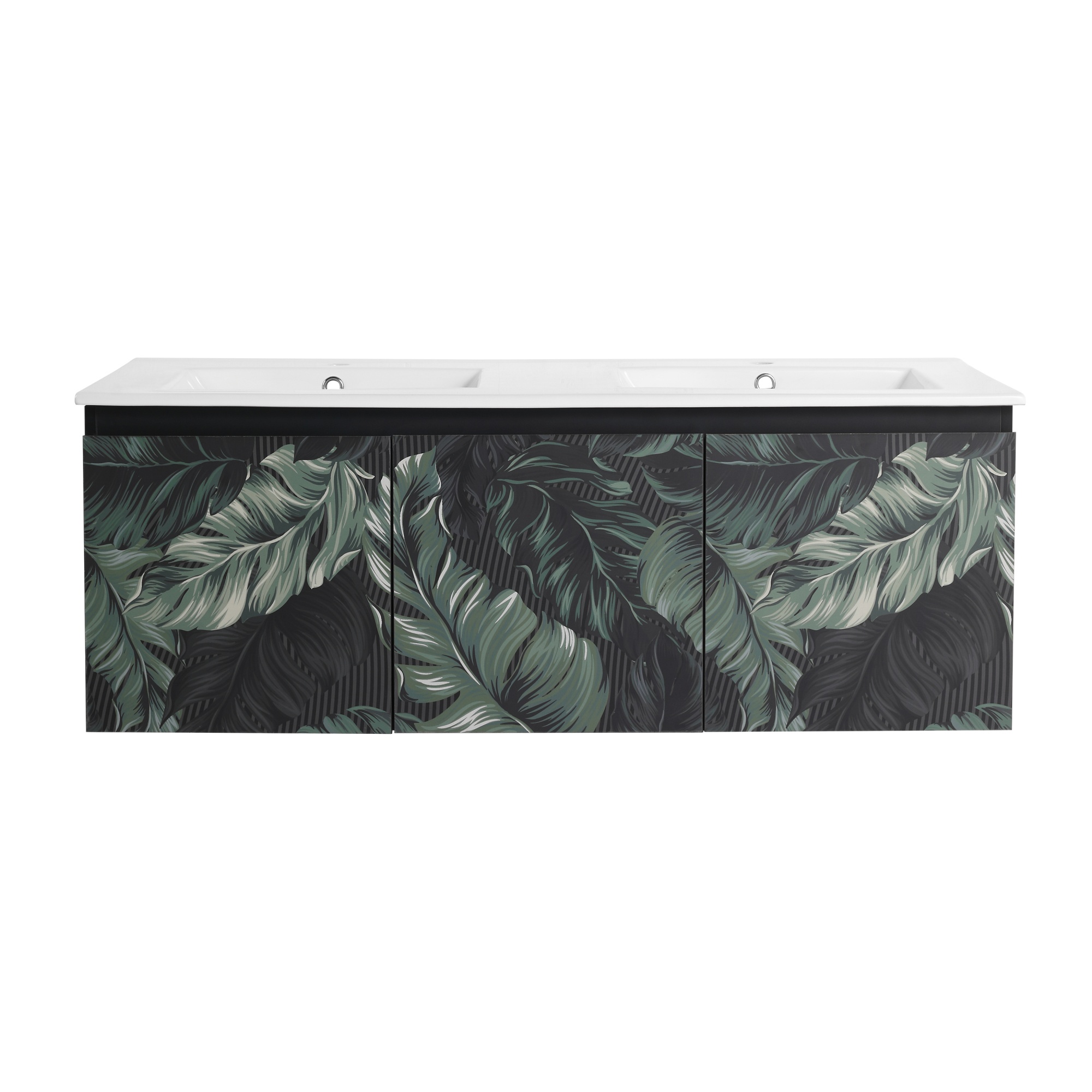 24/48 Inch Stylish Floating Wall-Mounted Bathroom Vanity with Ceramic Sink