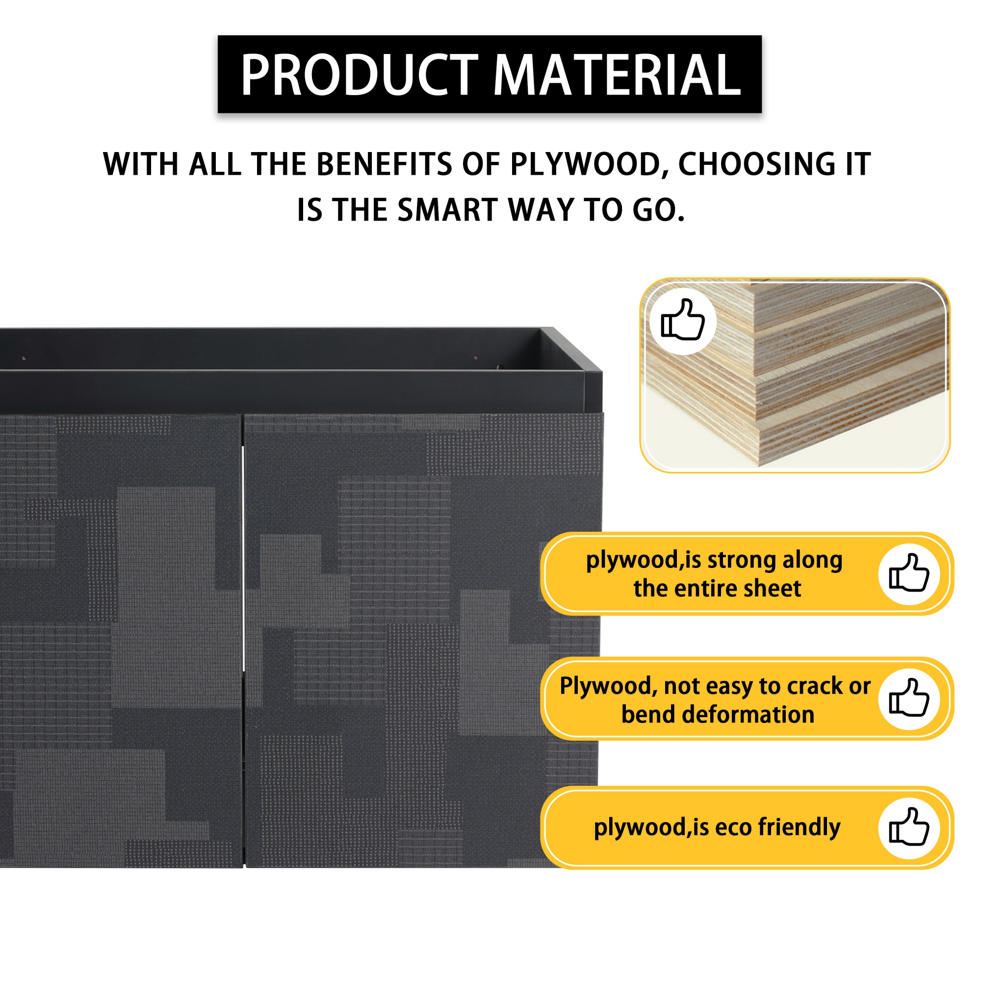 24/48 Inch Stylish Floating Wall-Mounted Bathroom Vanity with Ceramic Sink