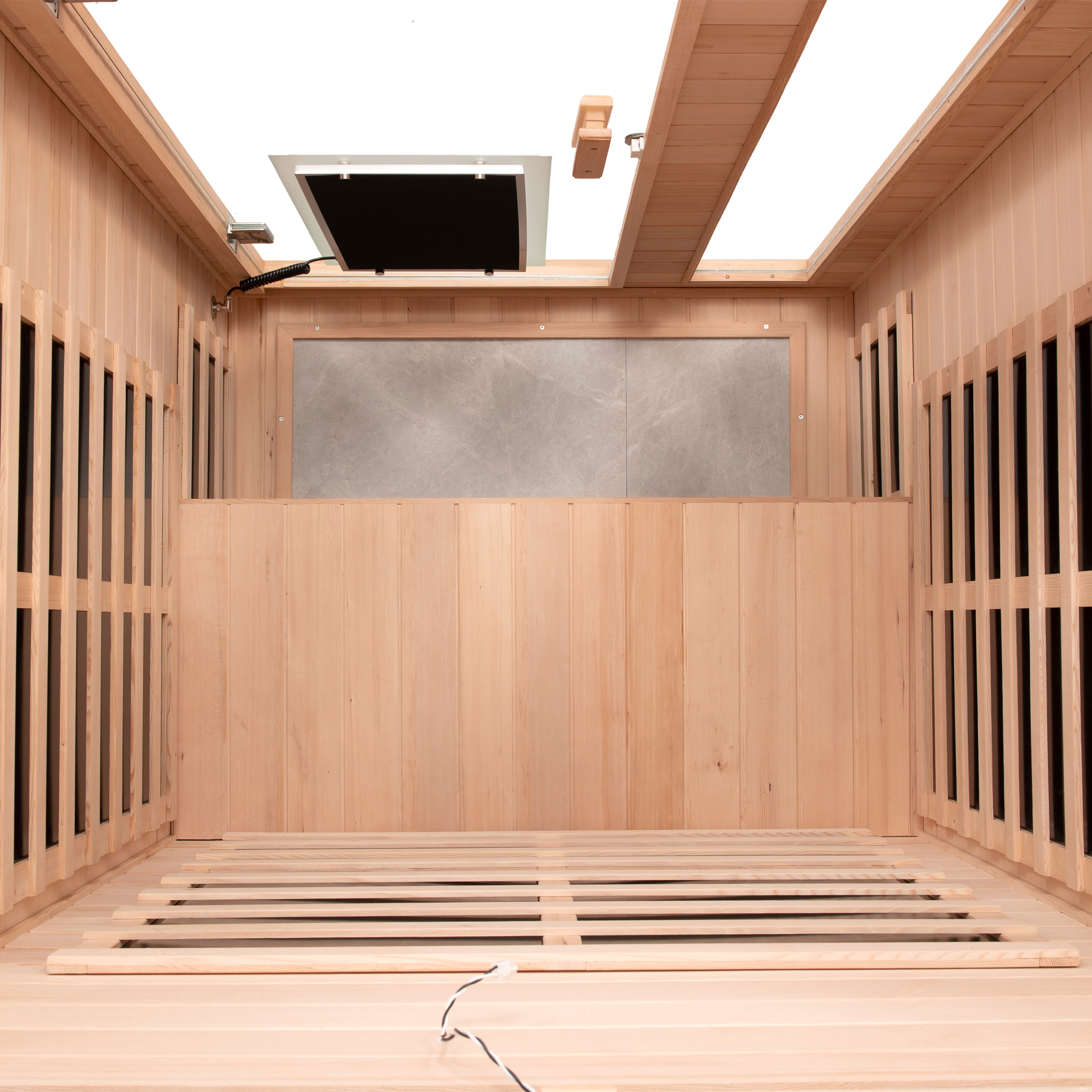 1-Person Low EMF Hemlock Far-Infrared Indoor Sauna with Bluetooth