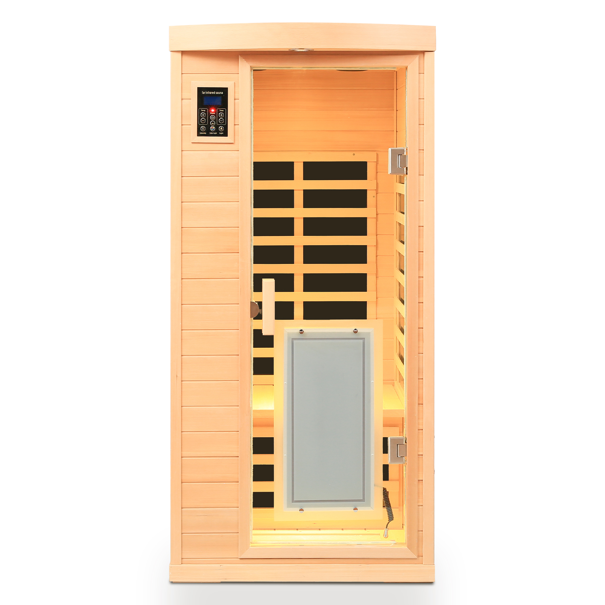 1-Person Low EMF Hemlock Far-Infrared Indoor Sauna with Bluetooth