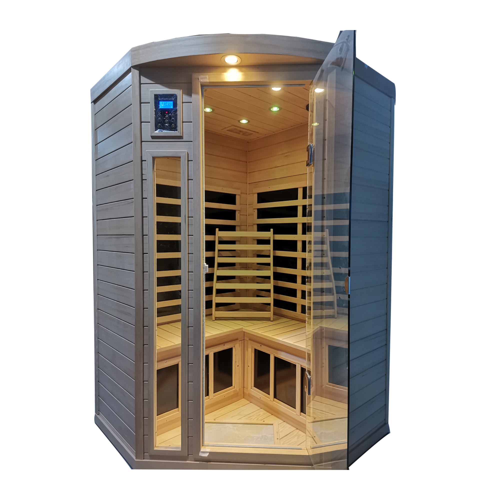 Hemlock Wood Sauna Backrest with Ergonomic Curved Design