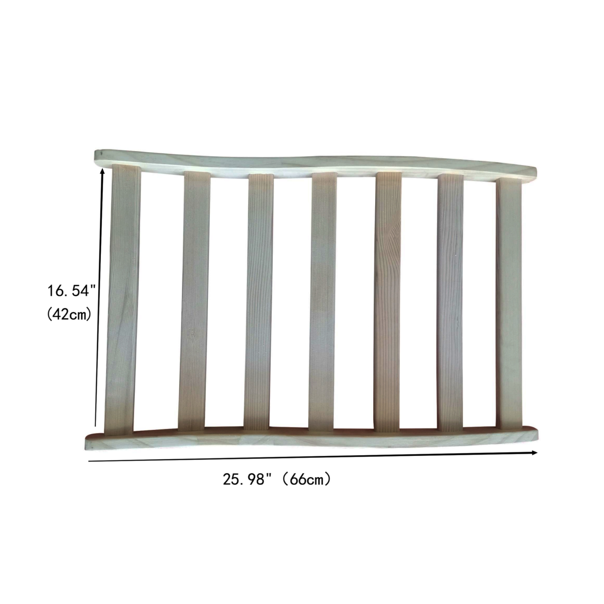 Hemlock Wood Sauna Backrest with Ergonomic Curved Design