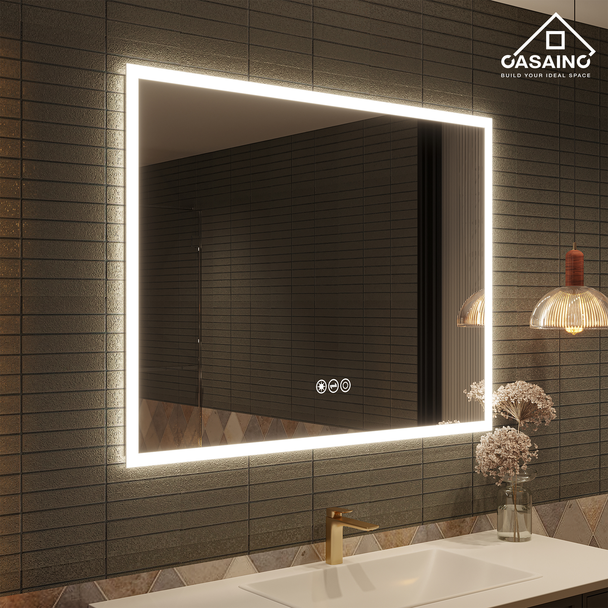 High-Tech LED Bathroom Vanity Mirror with Adjustable Lighting and Anti-Fog