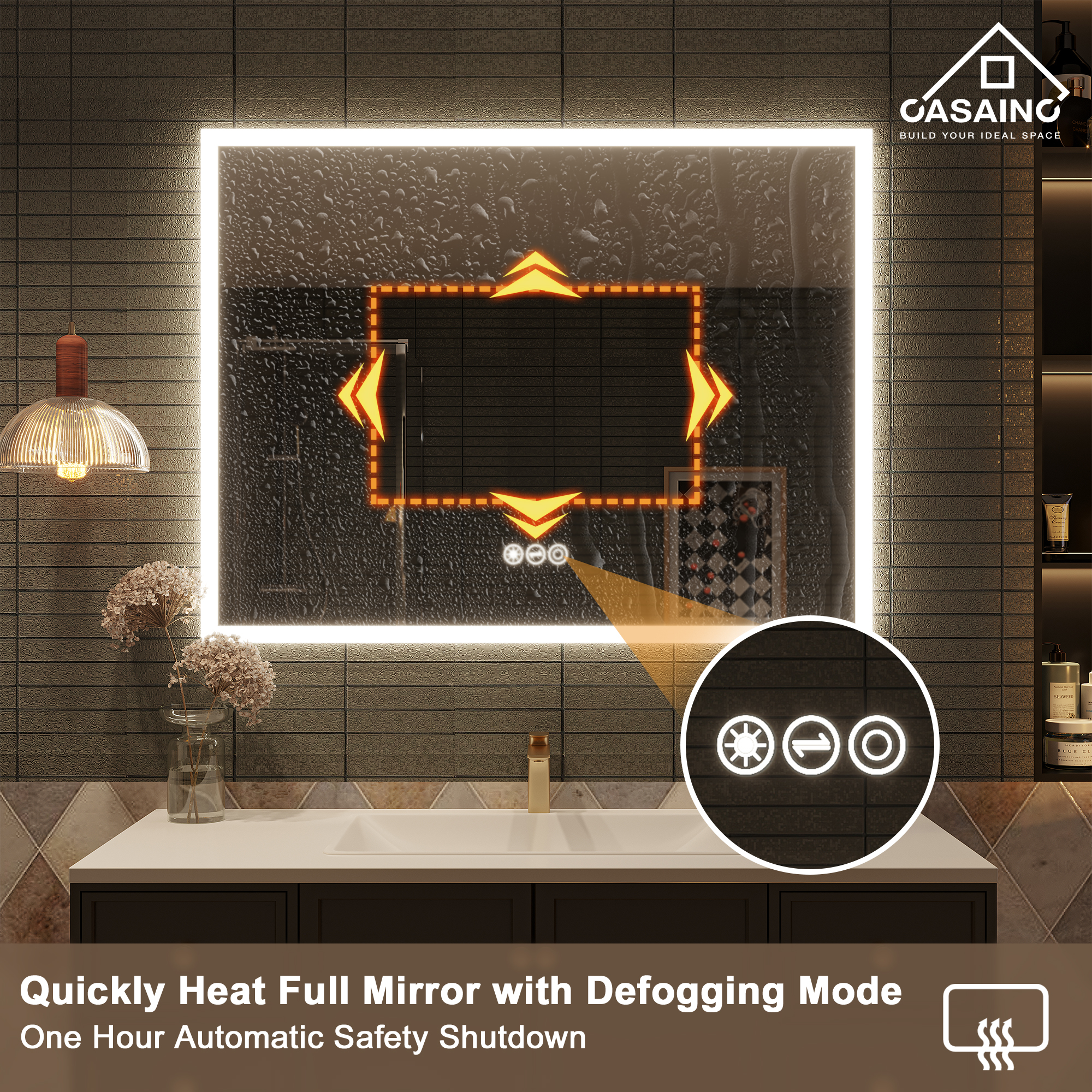 High-Tech LED Bathroom Vanity Mirror with Adjustable Lighting and Anti-Fog