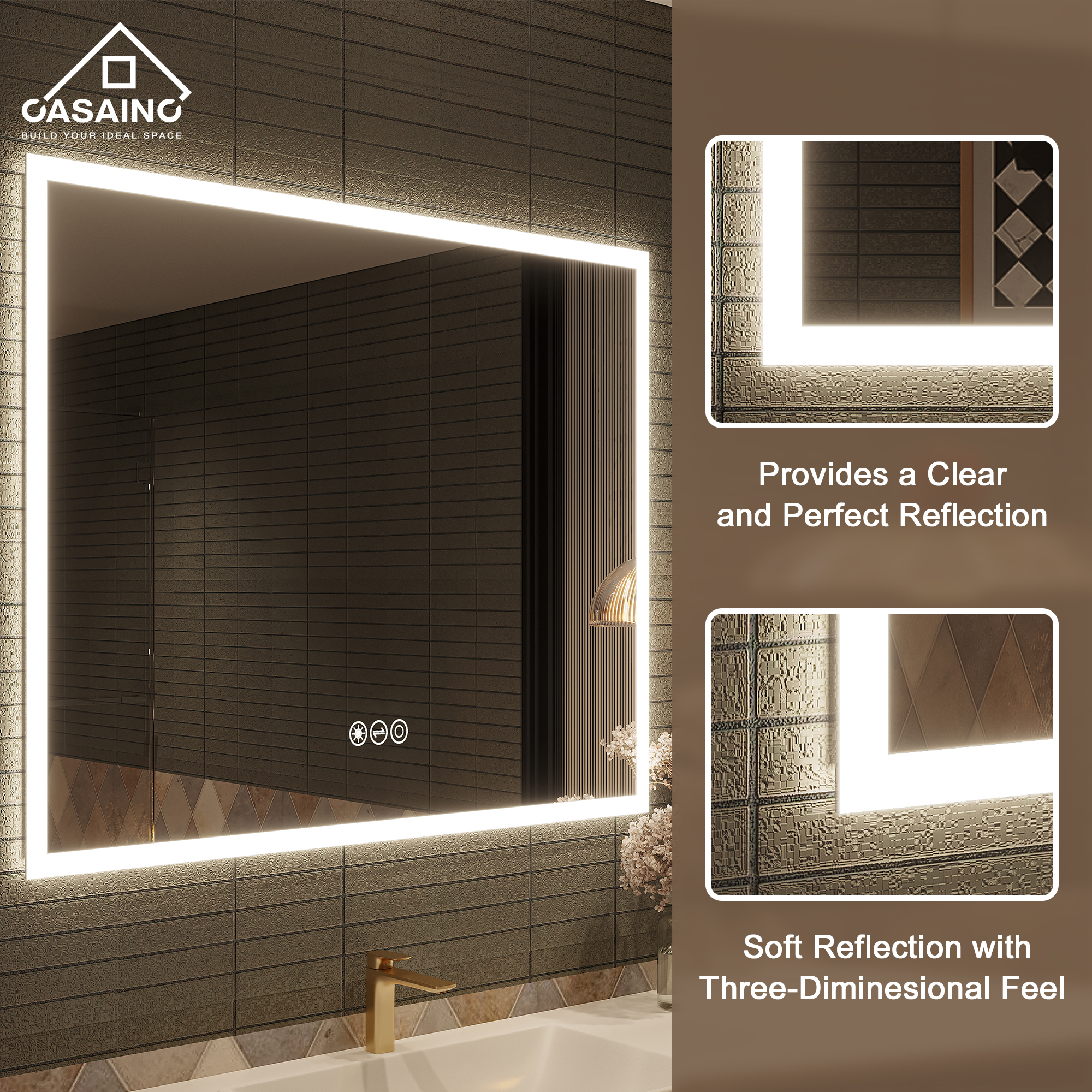High-Tech LED Bathroom Vanity Mirror with Adjustable Lighting and Anti-Fog