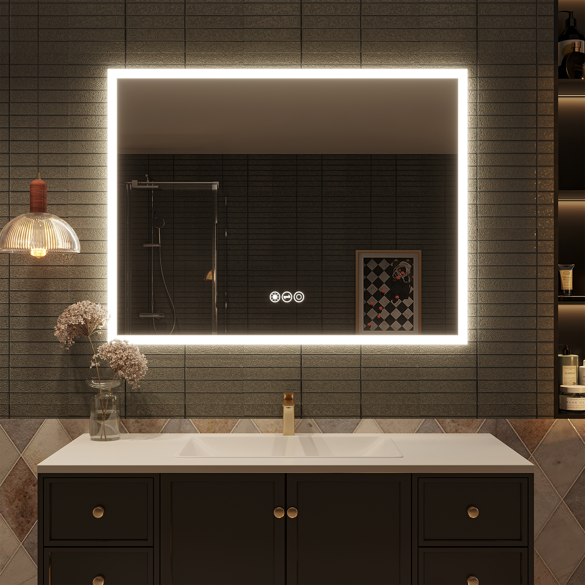 High-Tech LED Bathroom Vanity Mirror with Adjustable Lighting and Anti-Fog