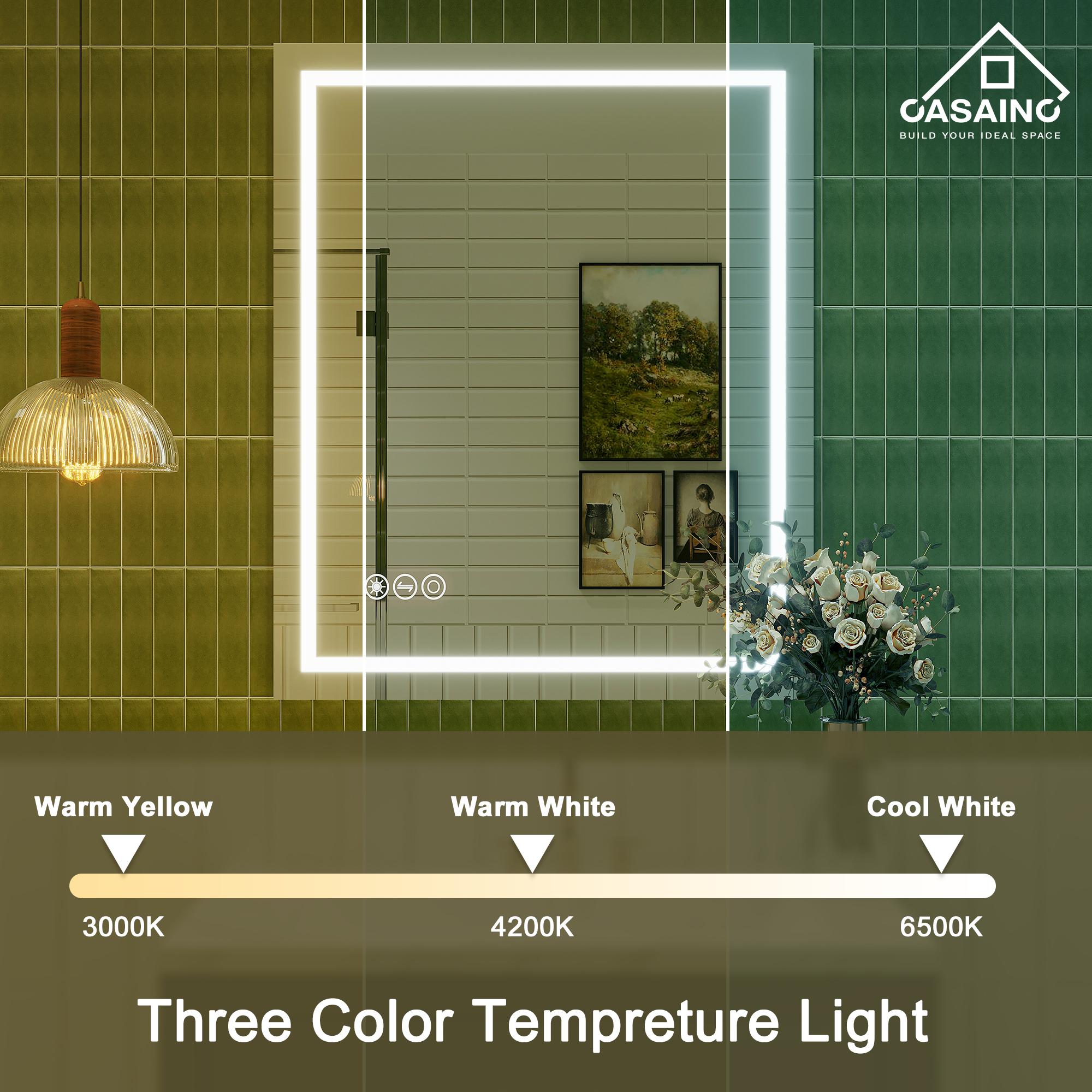 High-Tech LED Bathroom Vanity Mirror with Adjustable Lighting and Anti-Fog