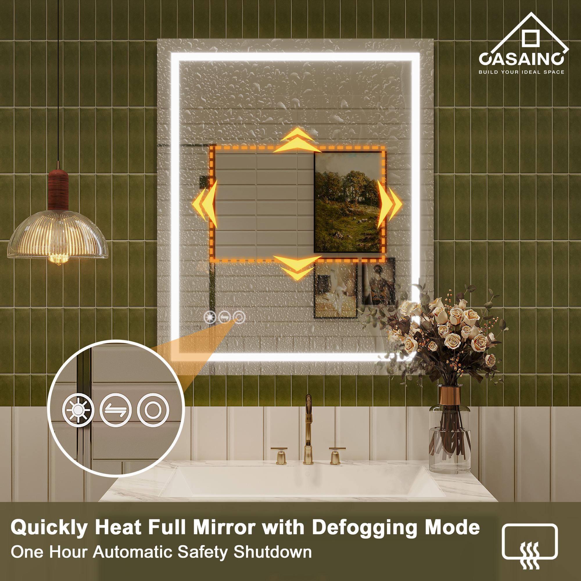 High-Tech LED Bathroom Vanity Mirror with Adjustable Lighting and Anti-Fog
