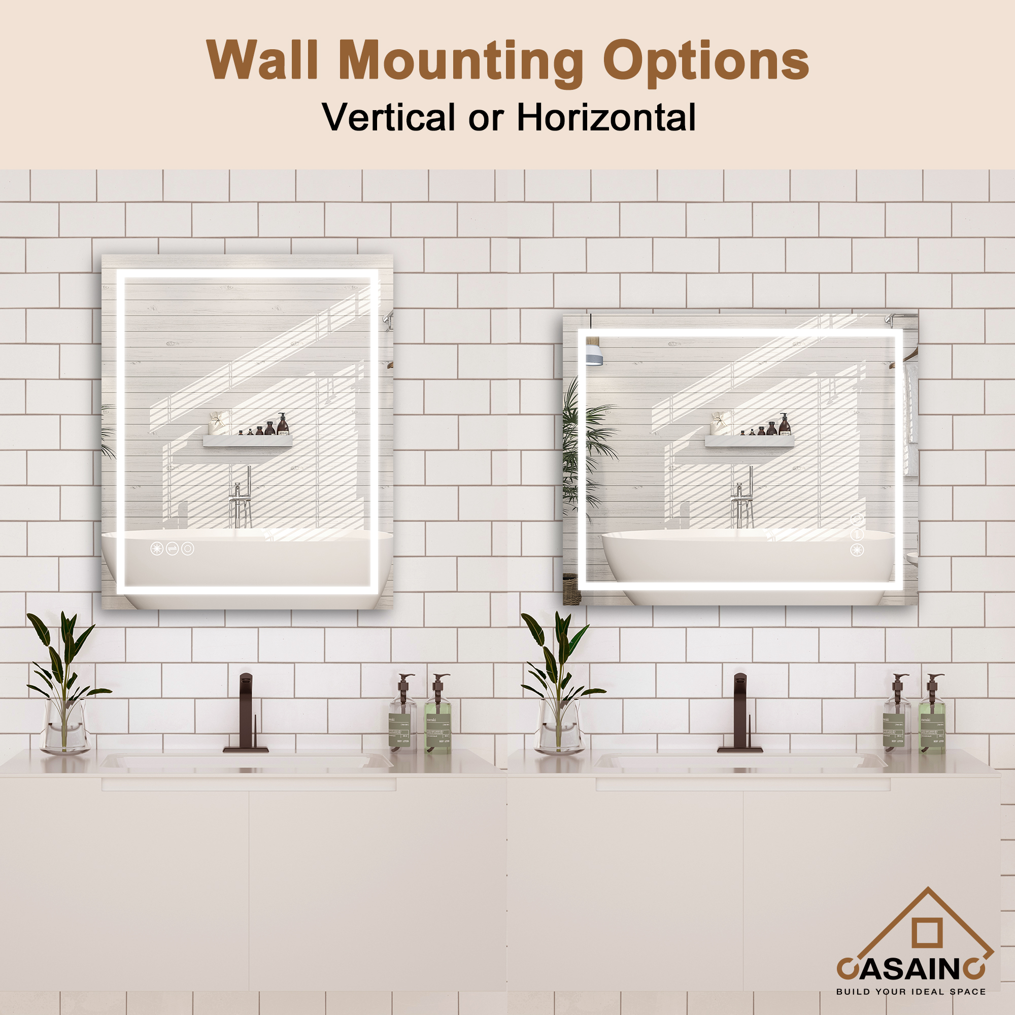 High-Tech LED Bathroom Vanity Mirror with Adjustable Lighting and Anti-Fog