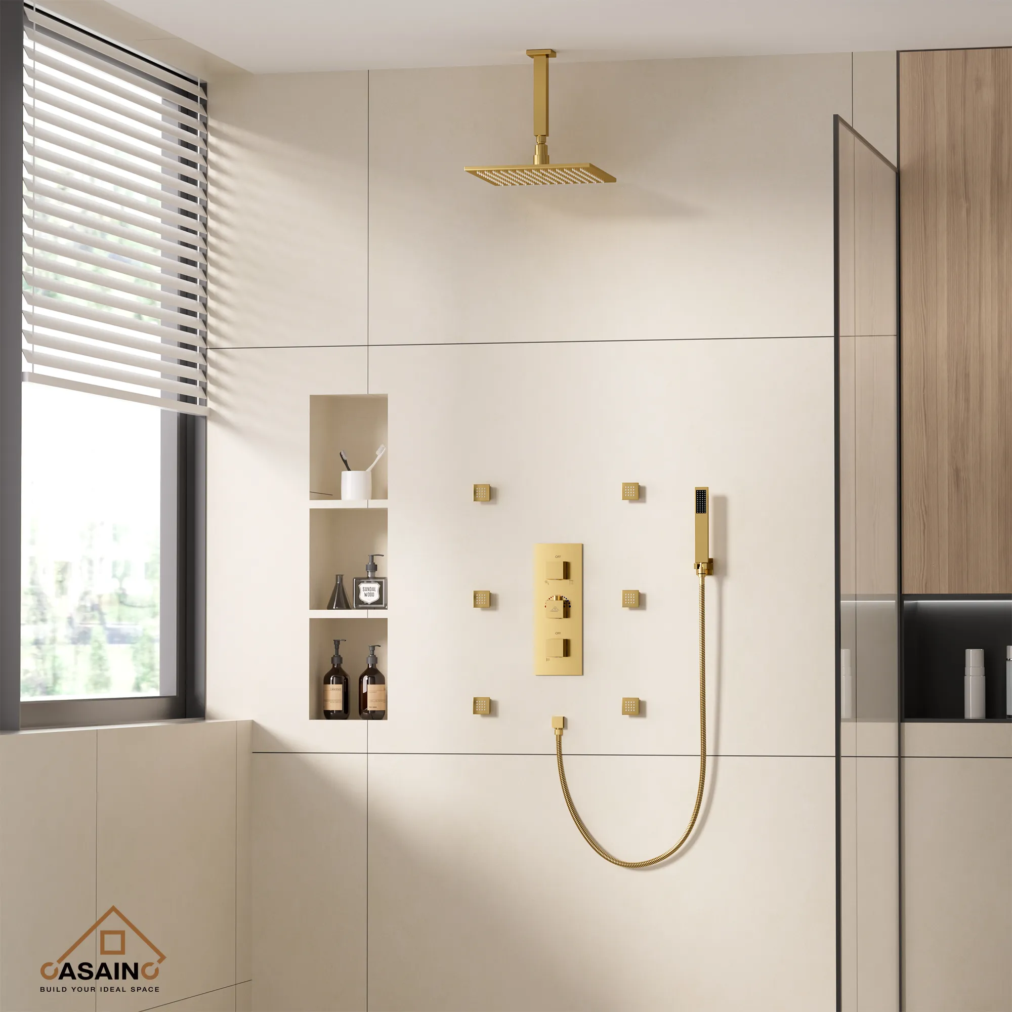 Ceiling-Mounted Shower System