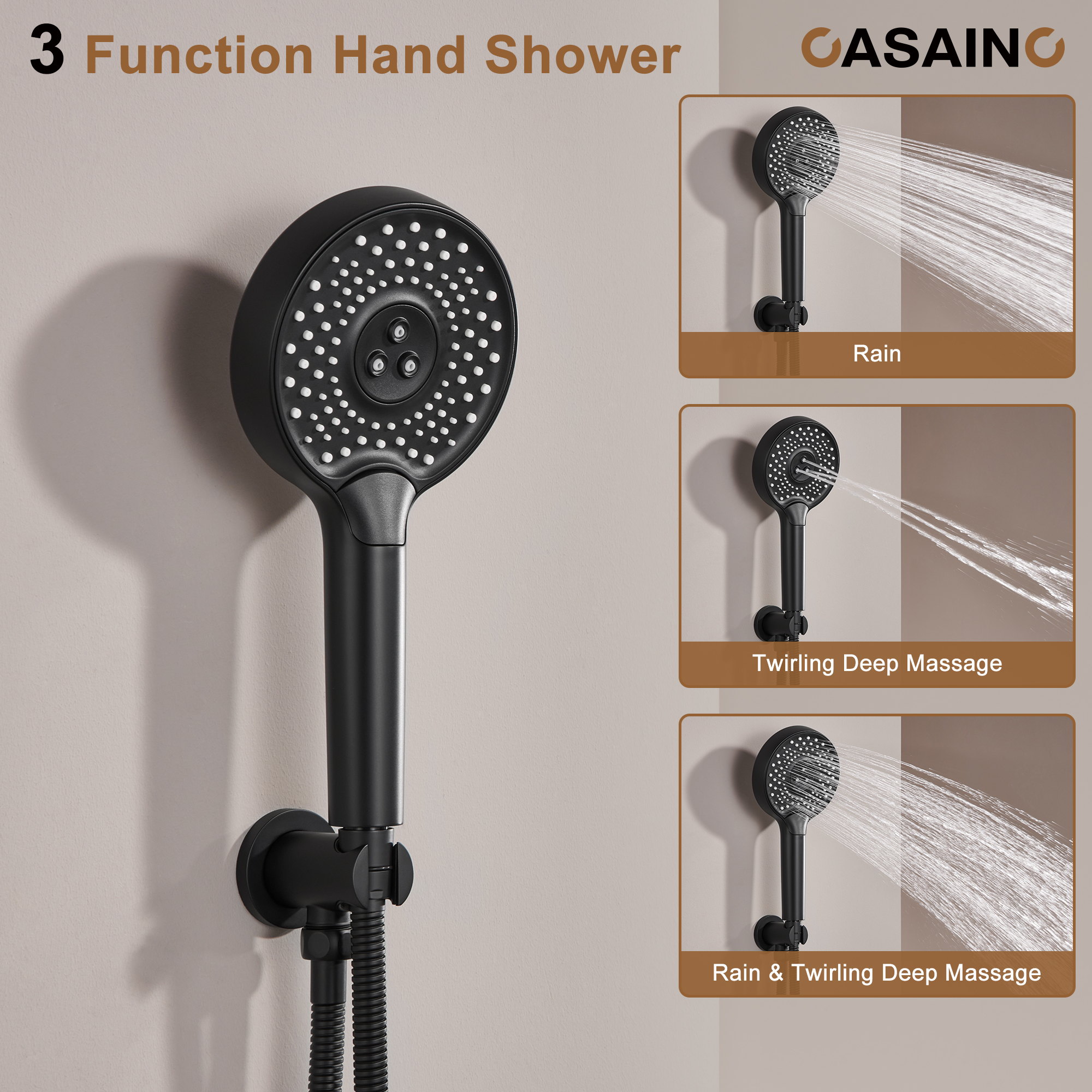 Electroplated Coating Technology 22-inch Dual Function Thermostatic Rainfall Slimline Showerhead Shower System