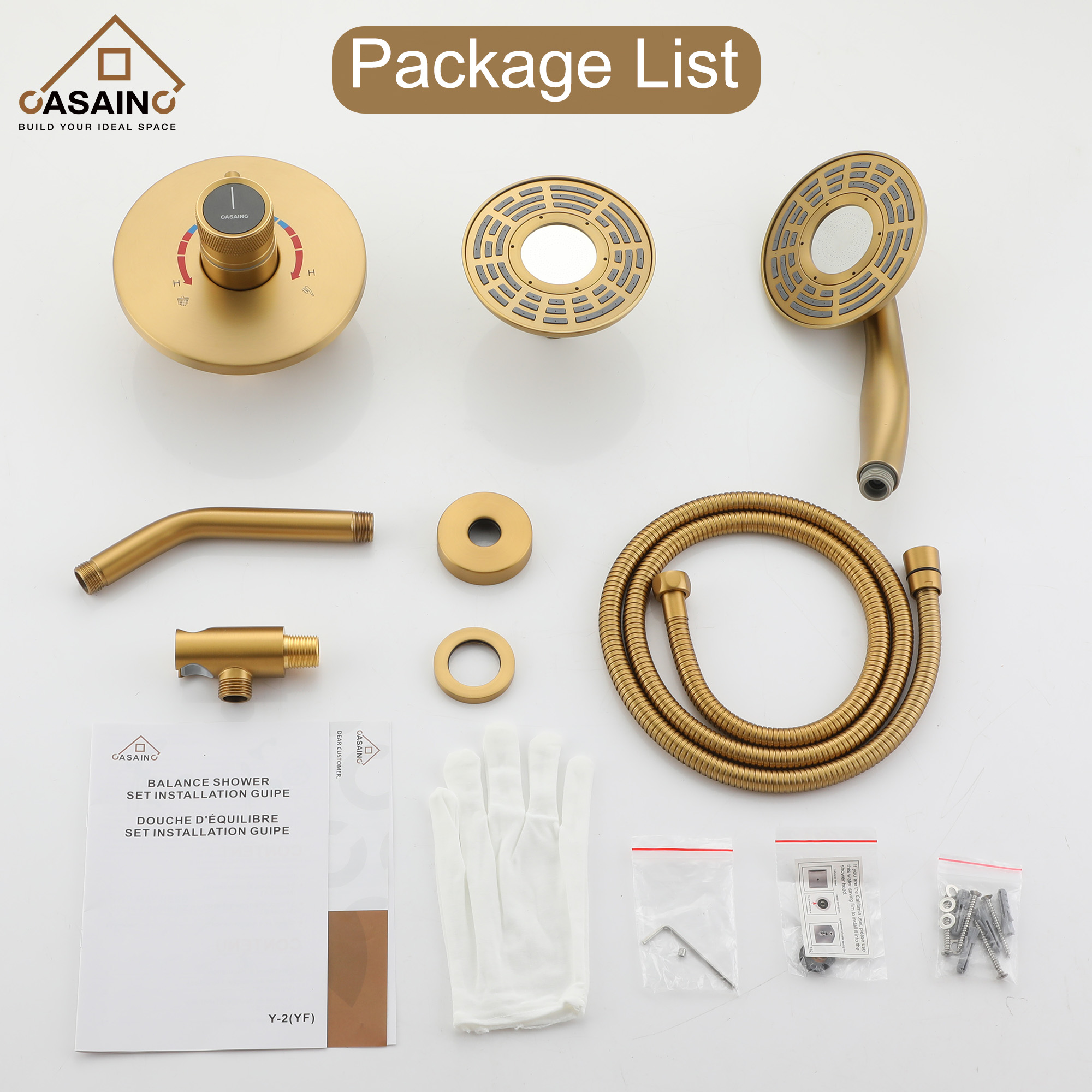 5-inch 2-Function Shower Faucet Set with Handheld Shower