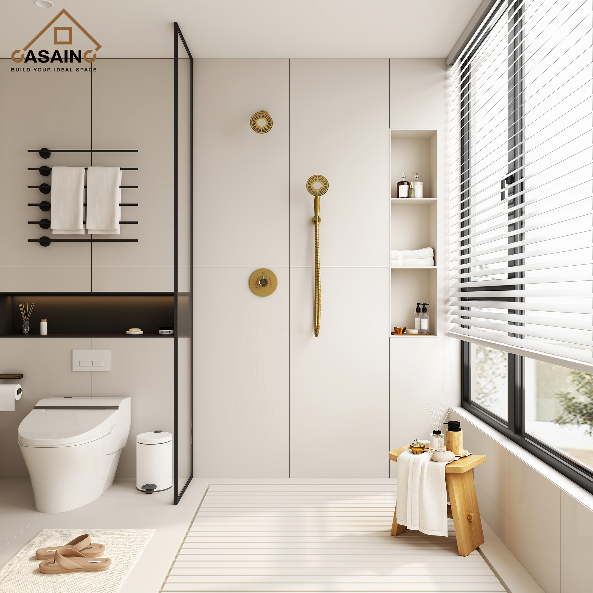 5-inch 2-Function Shower Faucet Set with Handheld Shower