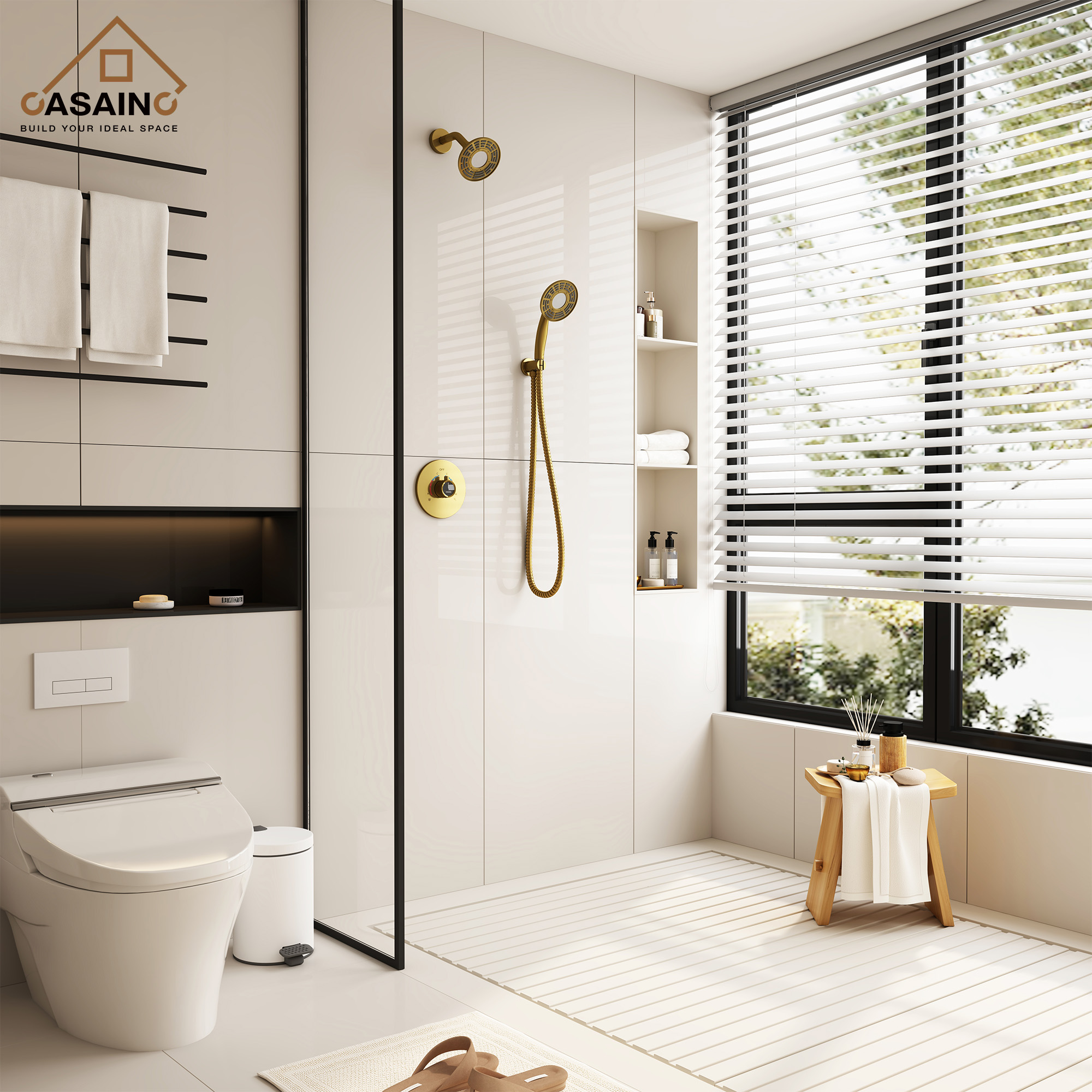 5-inch 2-Function Shower Faucet Set with Handheld Shower