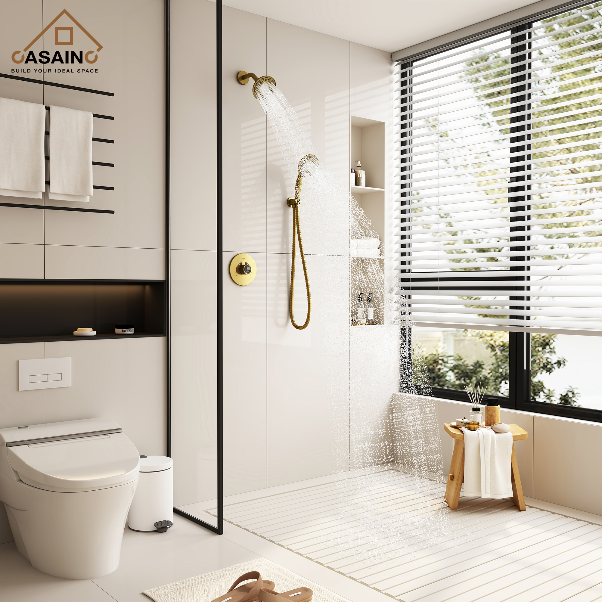 5-inch 2-Function Shower Faucet Set with Handheld Shower